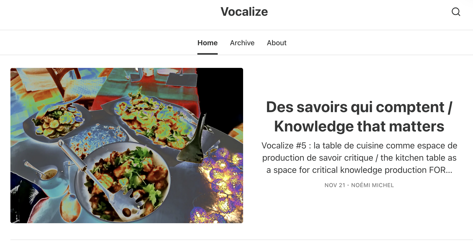 Vocalize, des savoirs qui comptent