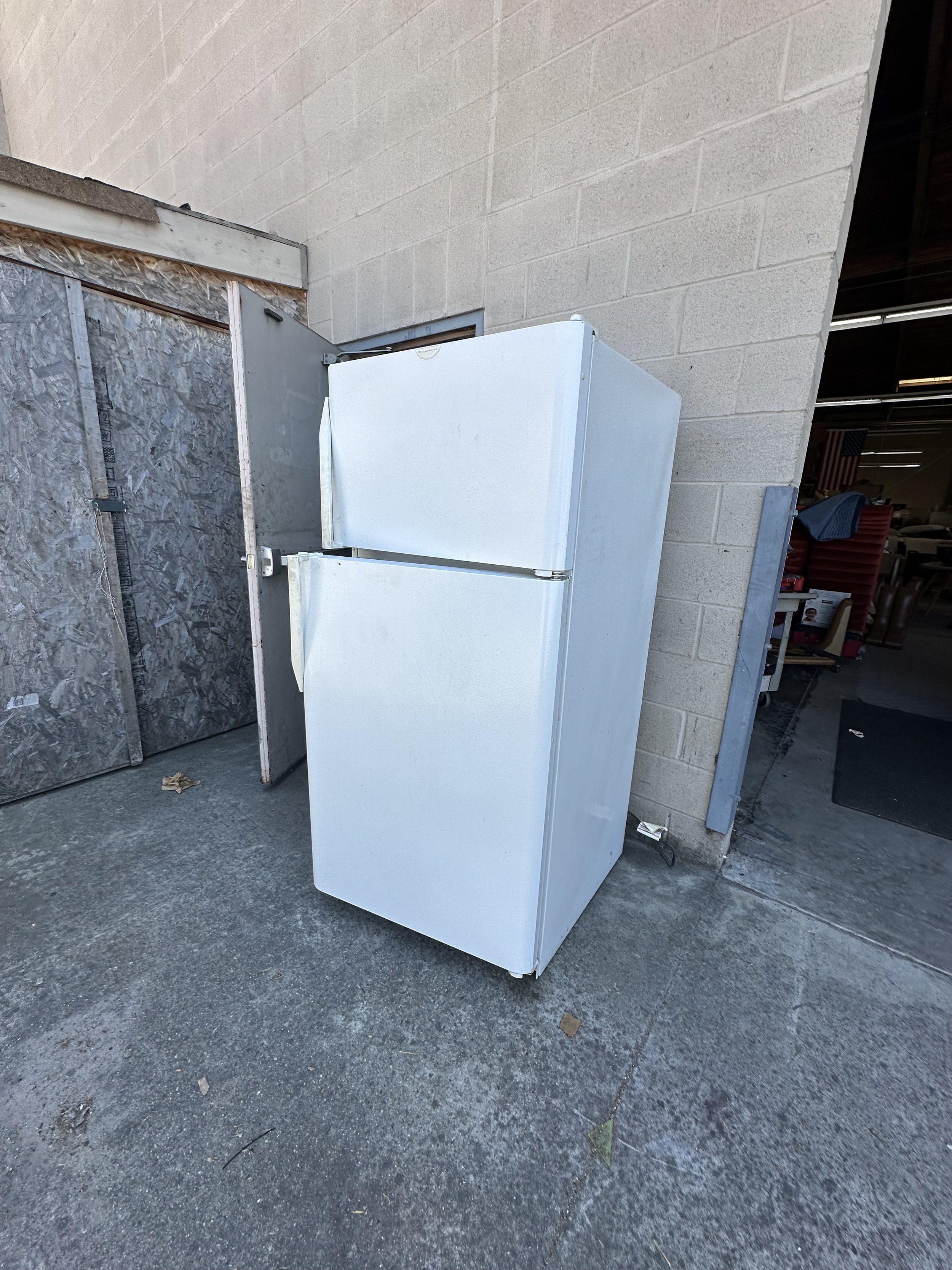A warehouse located in Vista needed their fridge gone.
