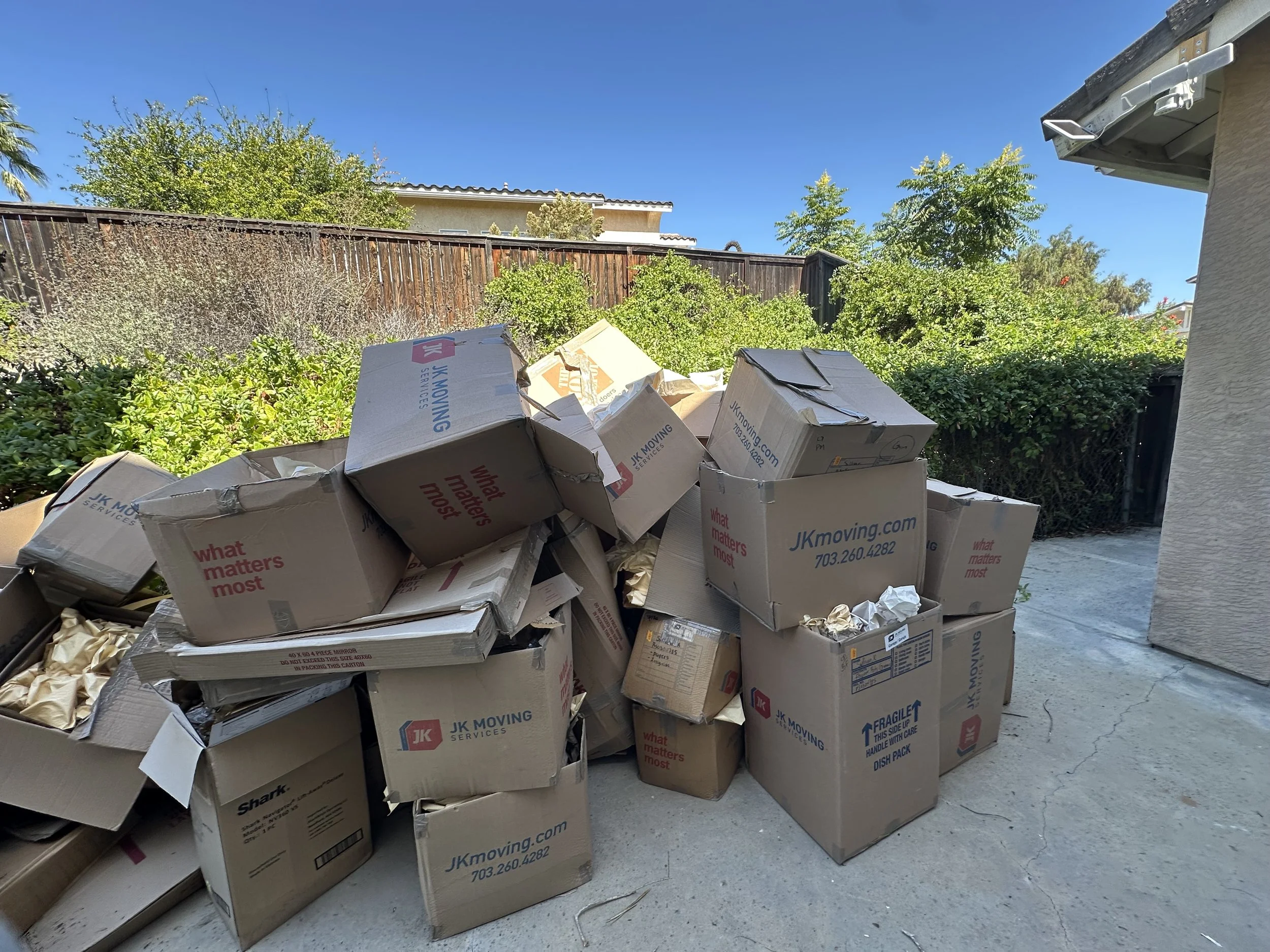 Customer had moving boxes he wanted gone