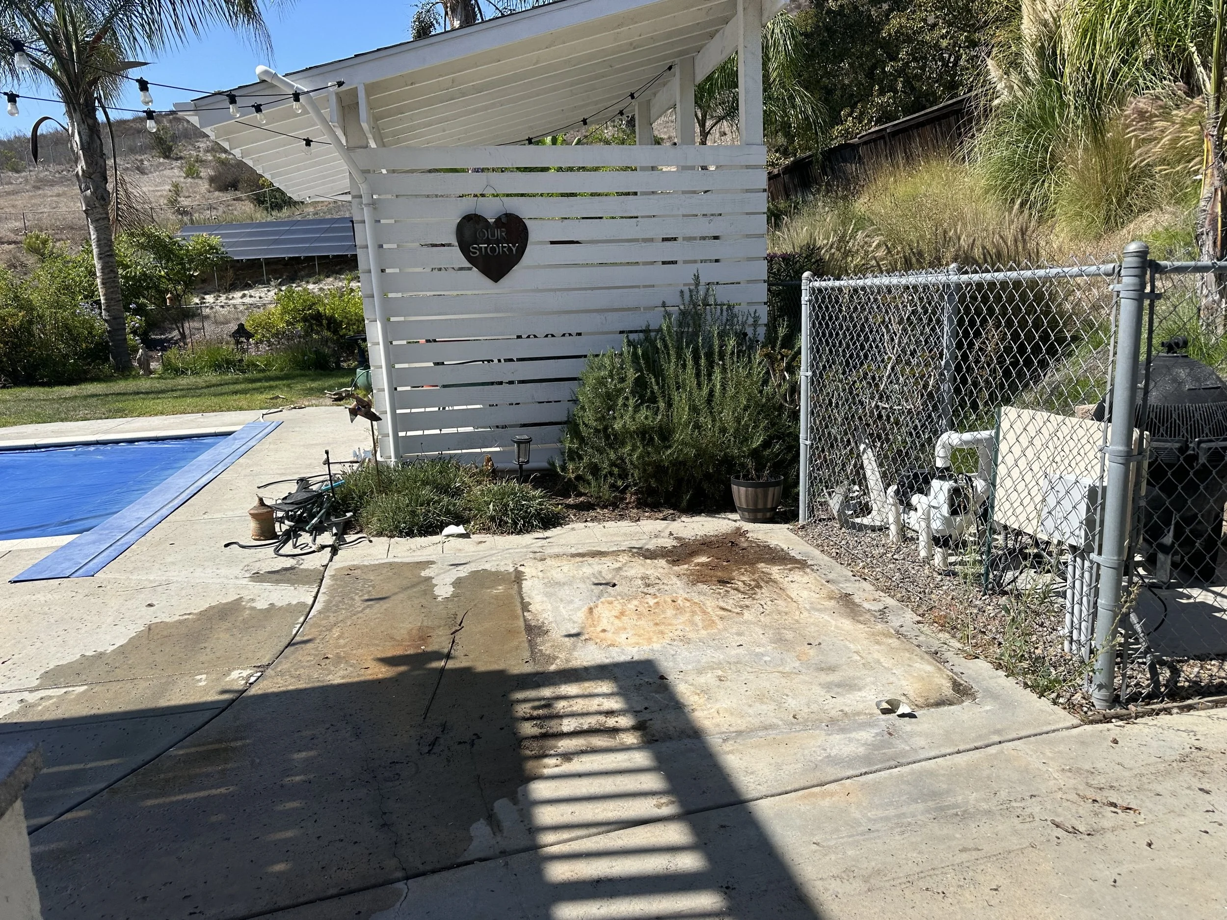 Hot tub was removed with ease