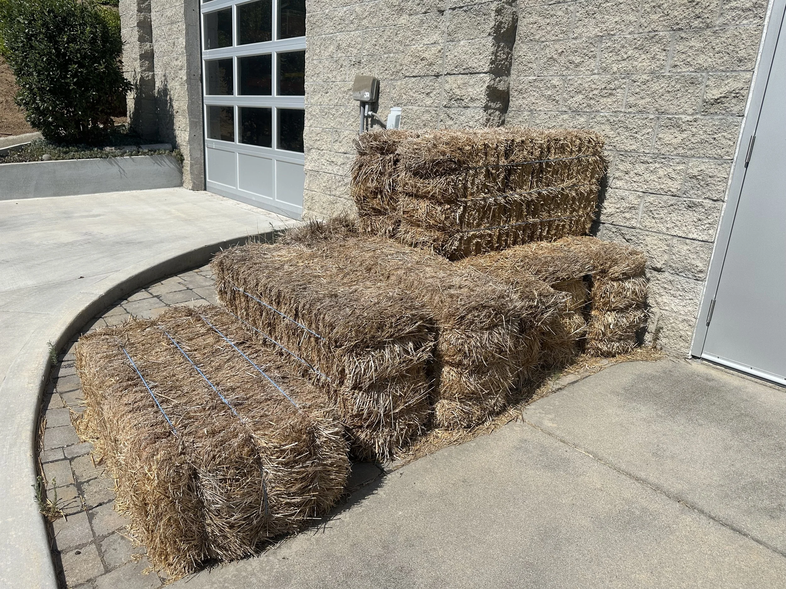 A warehouse located in Escondido needed some hay bales removed.