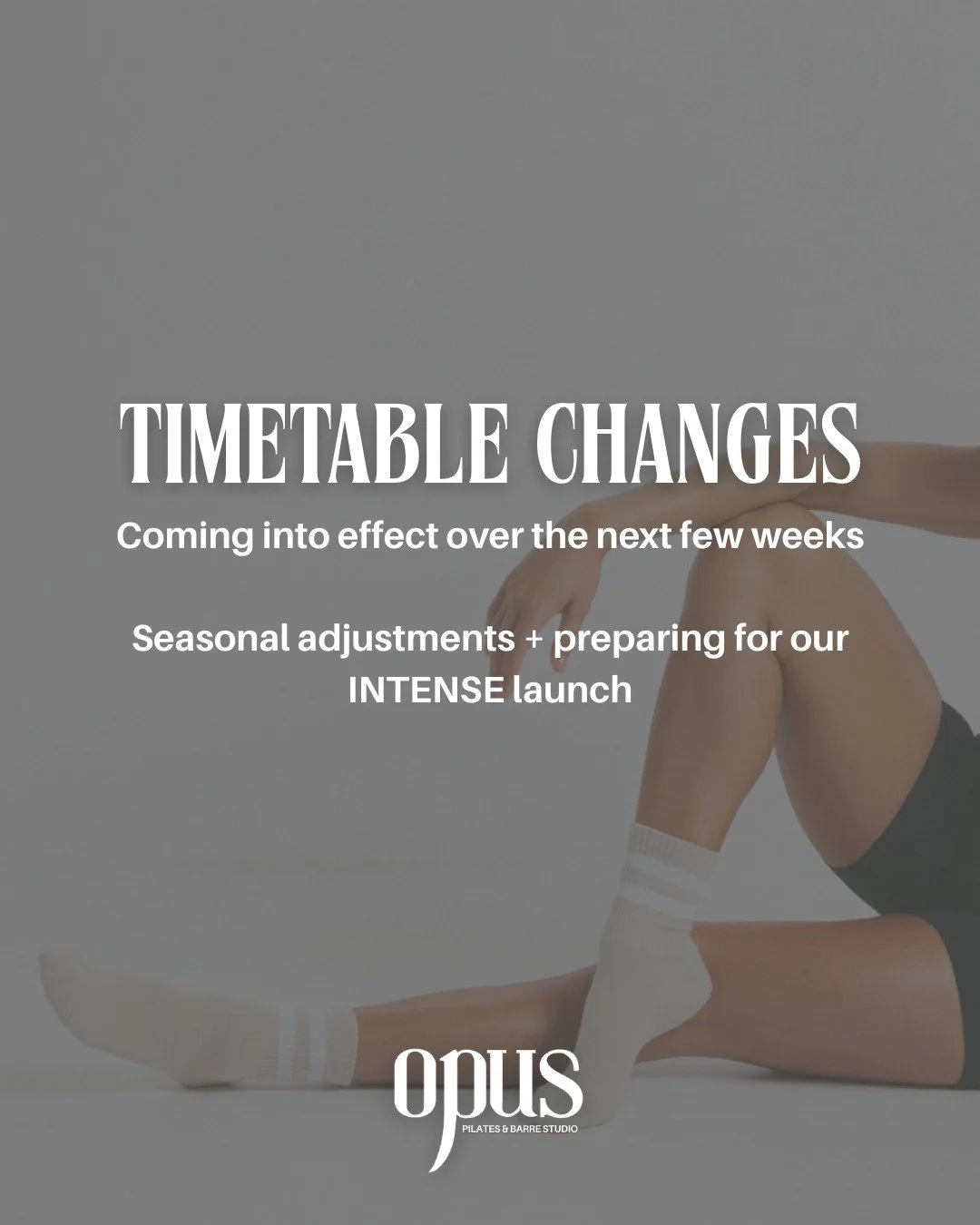 A few small timetable adjustments will be coming into effect over the next couple of weeks 🤍

These changes are mainly to reflect seasonal attendance patterns as we move into spring/summer, and to help us prepare the schedule for our new INTENSE cla