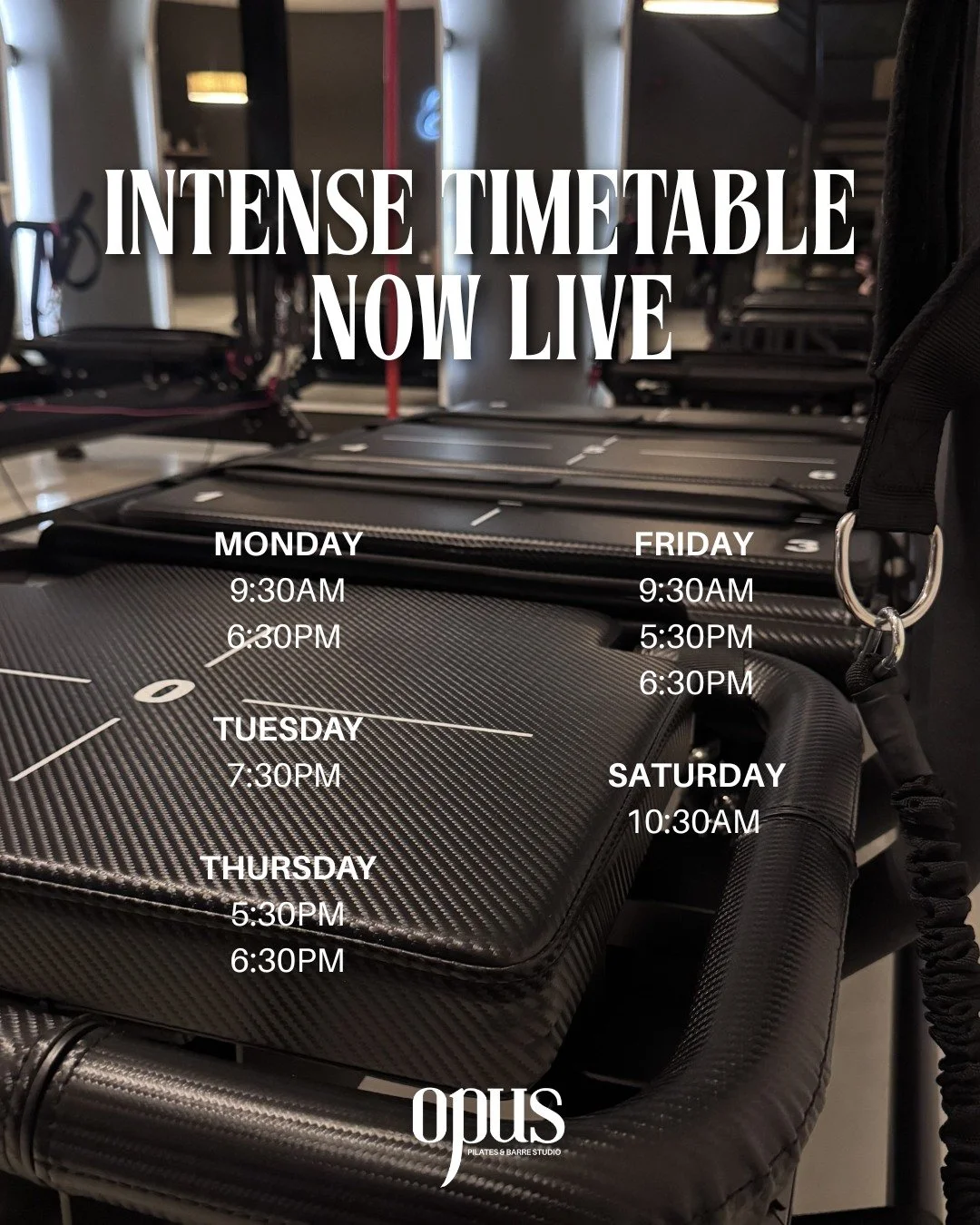 INTENSE TIMETABLE NOW LIVE 🔥

The wait is over&hellip;
Classes officially start from 13th April.

With only 6 beds per class, these sessions will fill fast, and once they&rsquo;re gone, they&rsquo;re gone.

⚡️ New member trials now live (2 classes f