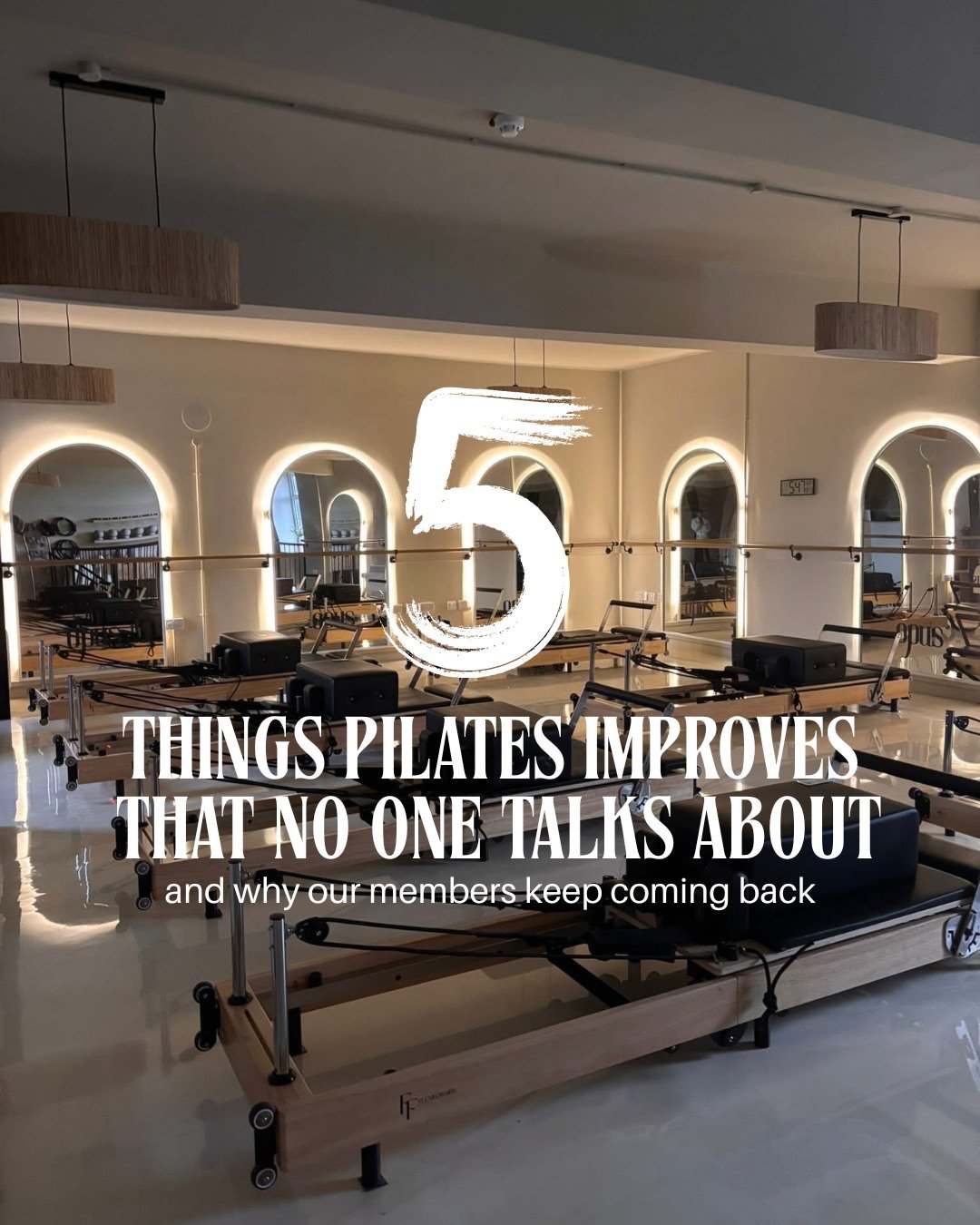 Everyone talks about the physical benefits of Pilates.

The stronger core.
The toned arms.
The improved posture.

But some of the biggest transformations happen where nobody else can see them.

🤍 Better sleep
🤍 More confidence
🤍 Less stress
🤍 Imp