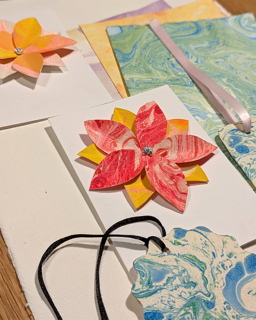 Paper Marbling and Collage with Esk Haus