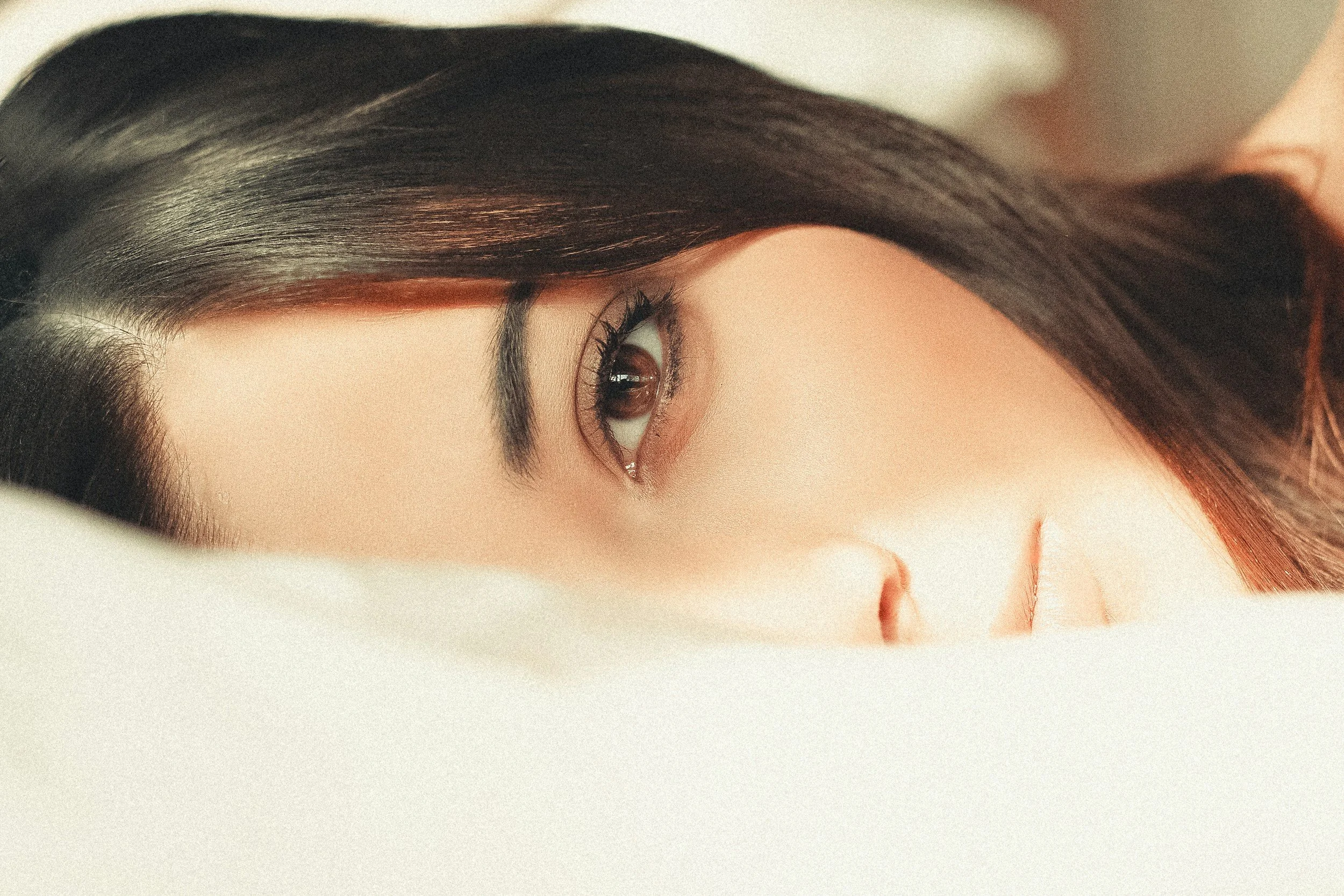 Woman with hangover