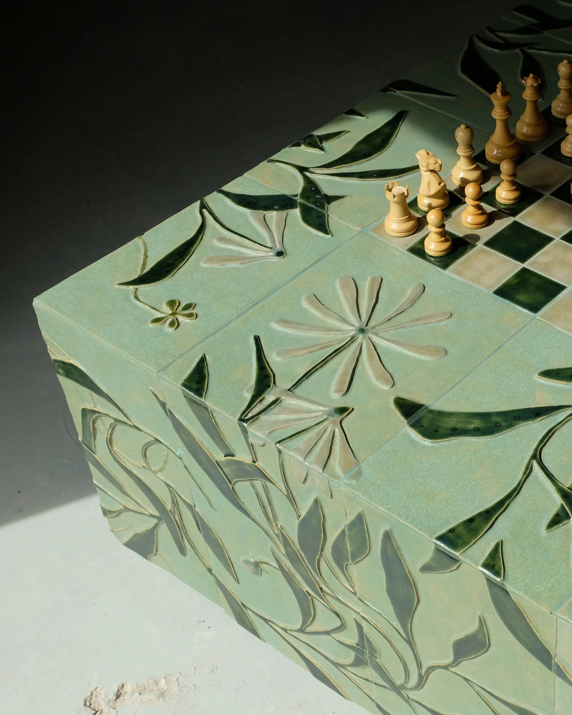 Custom Ceramic Chess Table