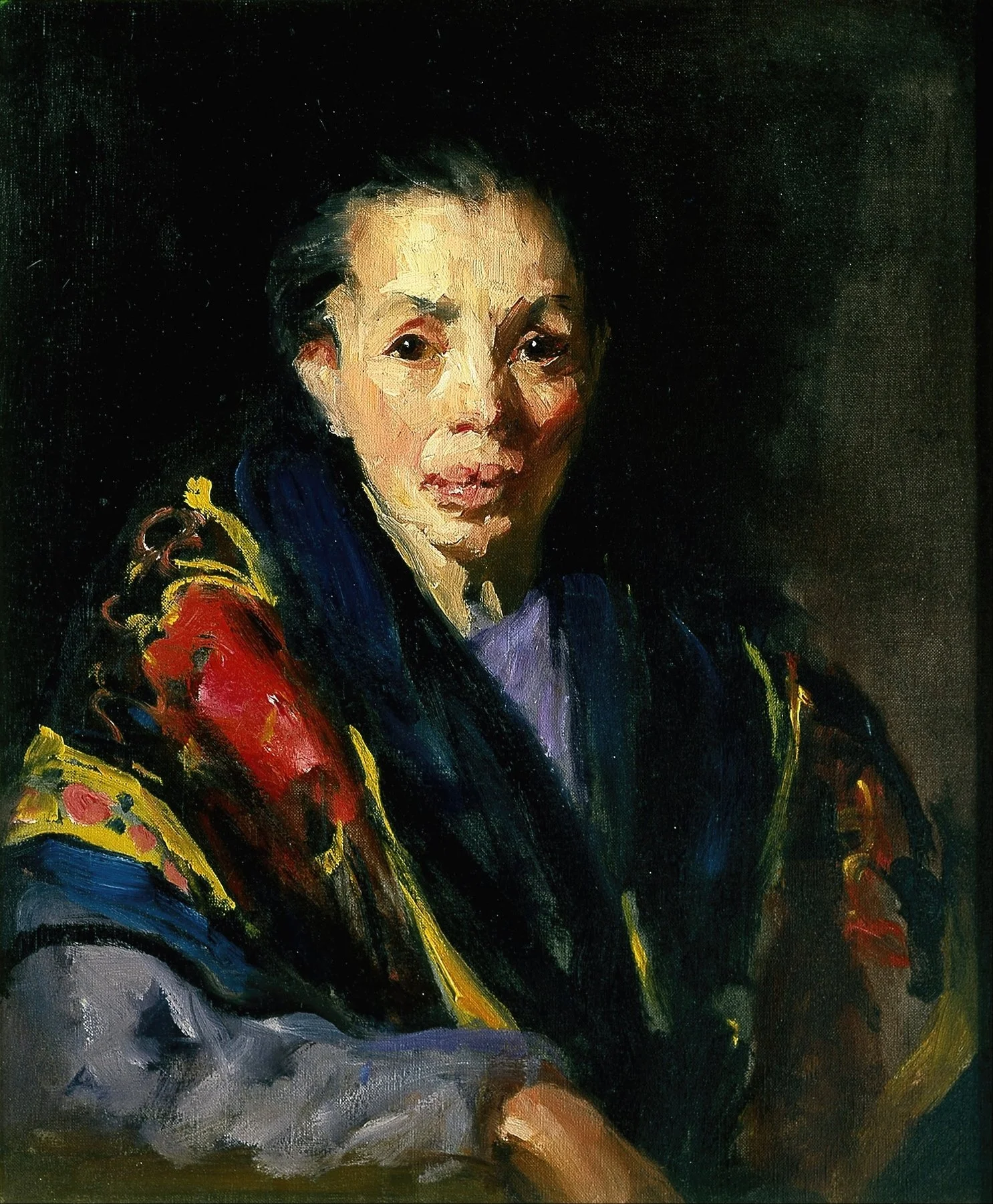 Portrait expressif d’une femme âgée, symbole de la mémoire, de l’identité et du regard intérieur face à la maladie d’Alzheimer, illustrant la dimension psychologique du soi et de la perte de repères.