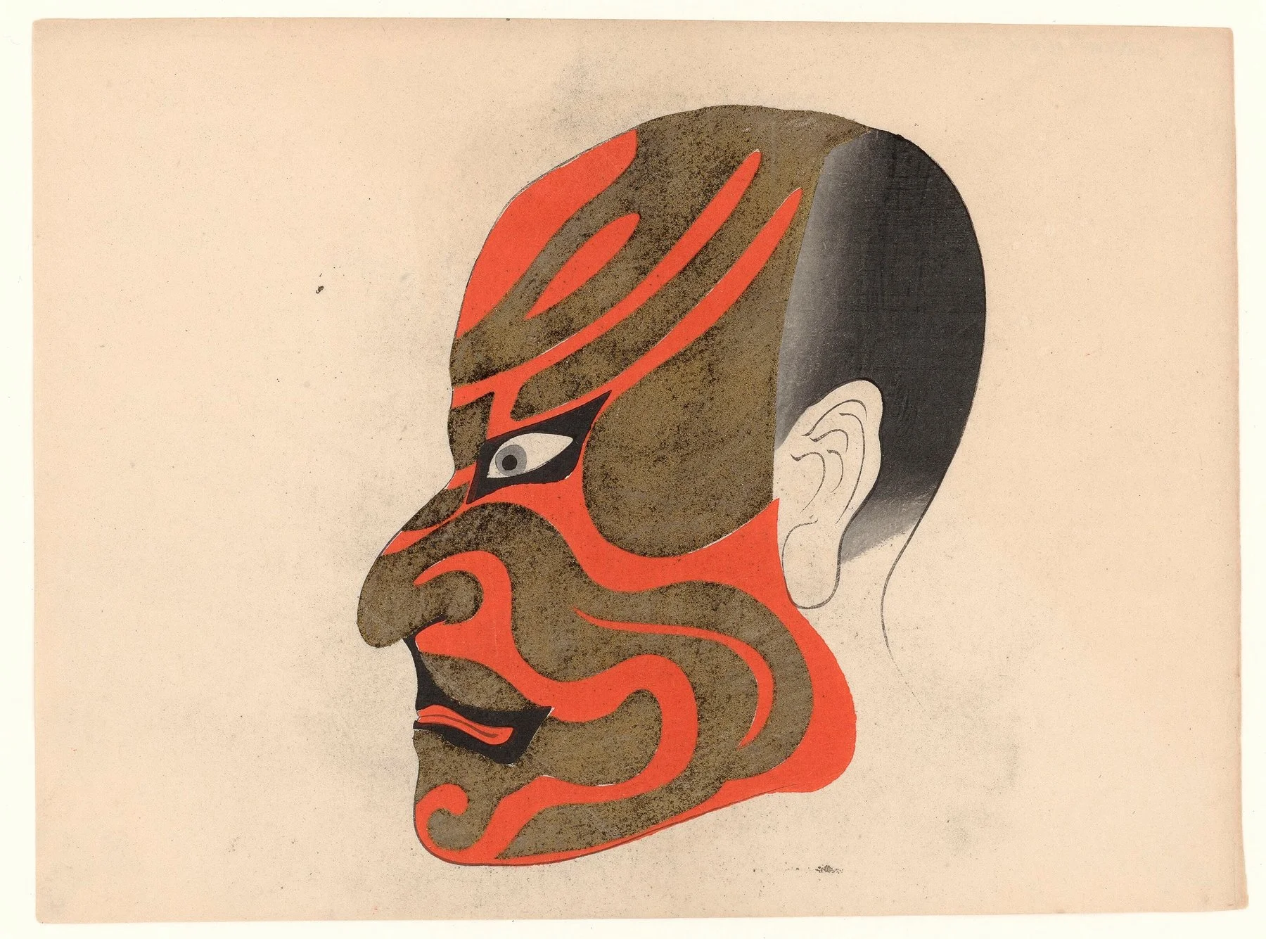 Illustration symbolique d’un visage masqué dans l'art japonais évoquant la dissimulation et la manipulation psychologique, reflet du concept de pervers narcissique devenu un terme galvaudé sur les réseaux sociaux.