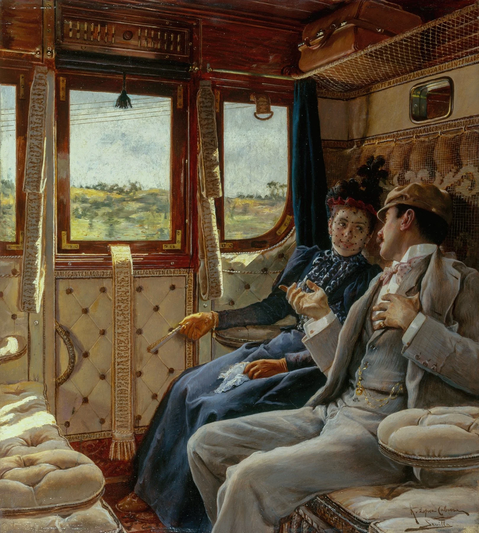Couple en conversation dans un train, illustrant les échanges et ajustements nécessaires dans la vie conjugale et la thérapie de couple.