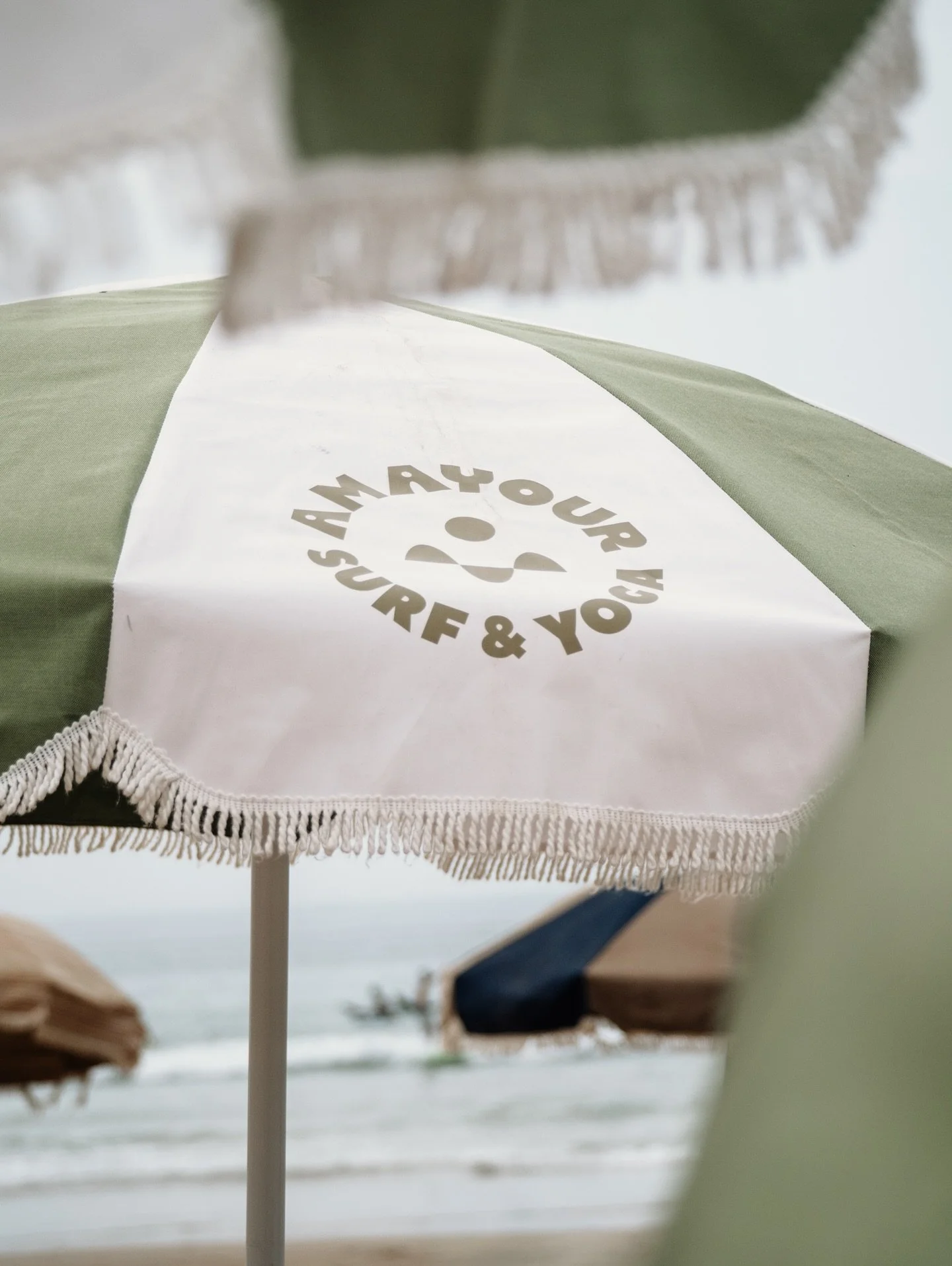 There&rsquo;s nothing quite like seeing a brand come together in real life 😃🙌 so amazed seeing these wonderful umbrellas and towel ponchos repping the custom logotype I created for @amayoursurf and as always stunning photos from @simonedenisefische
