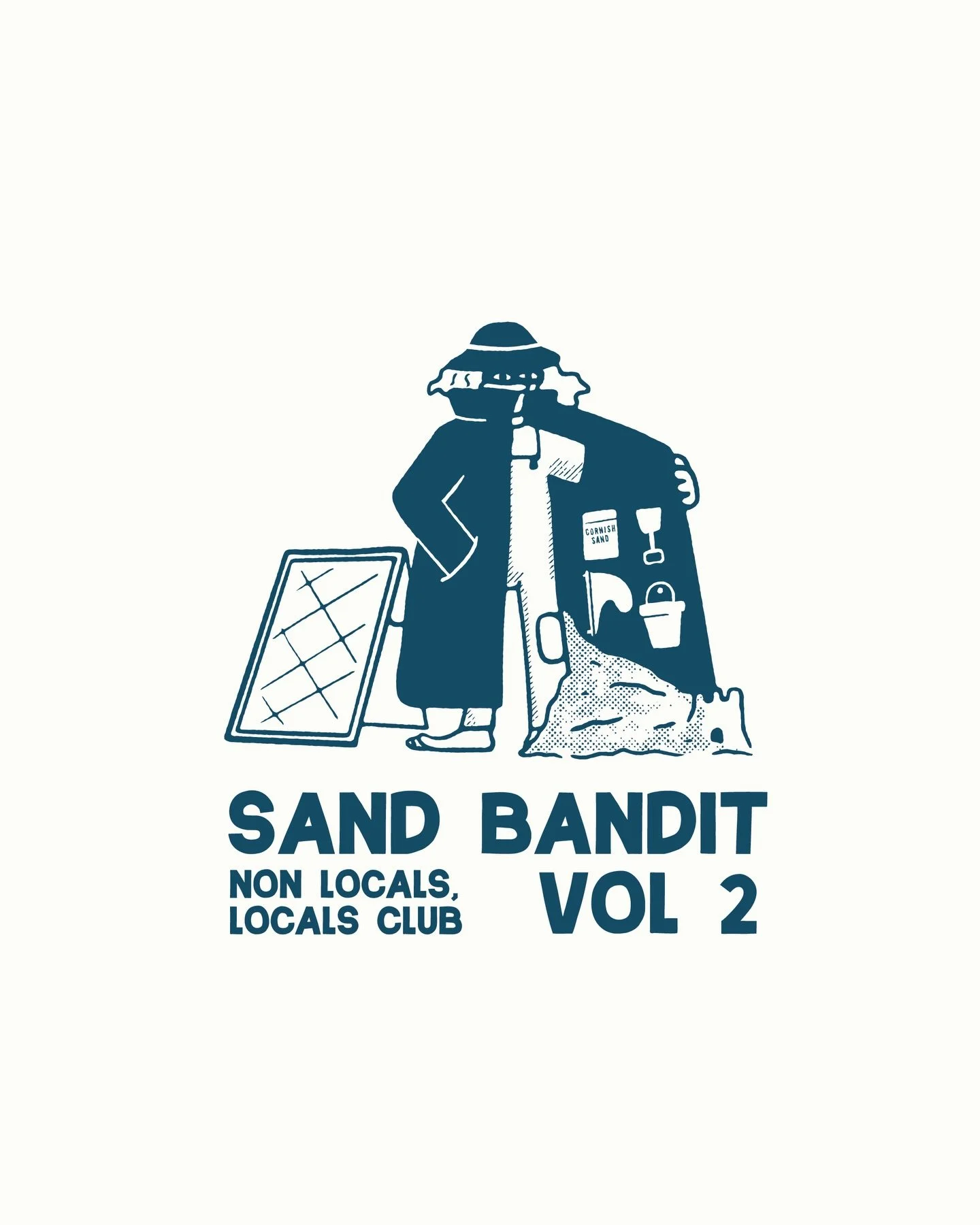 A sneaky little Sand Bandit! Little illustration for the @sandbanditsurf crew. Don&rsquo;t worry they sell t-shirts not Cornish sand.