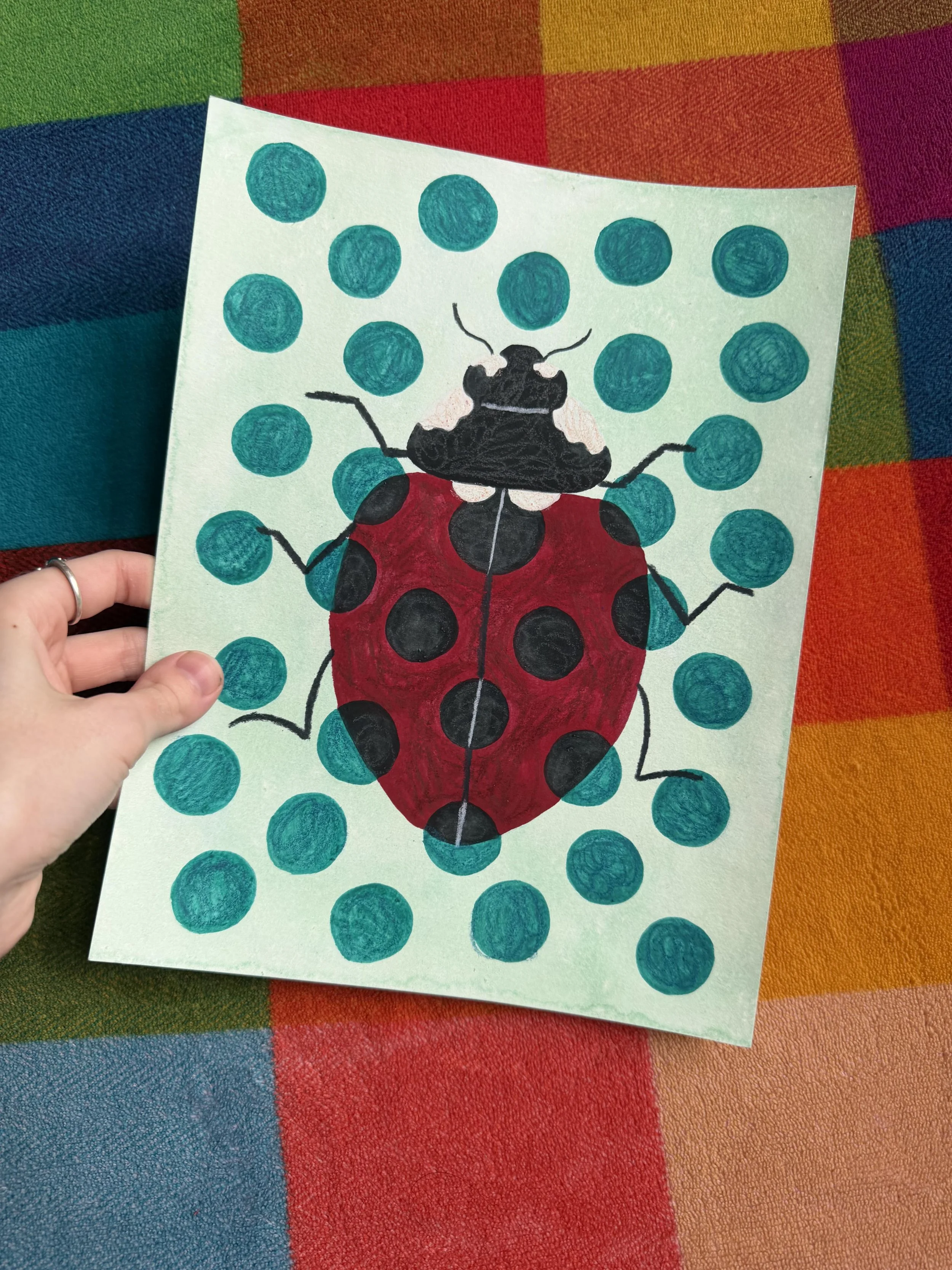 Ladybug Spots Original Painting