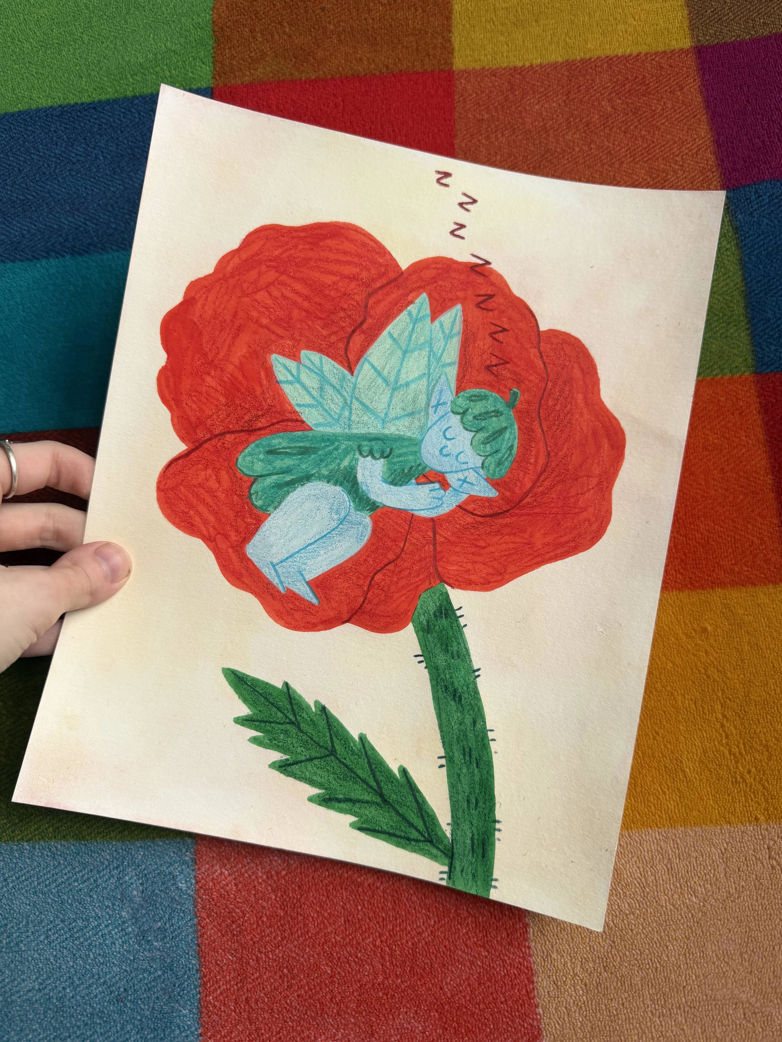 Sleeping Pixie Original Painting
