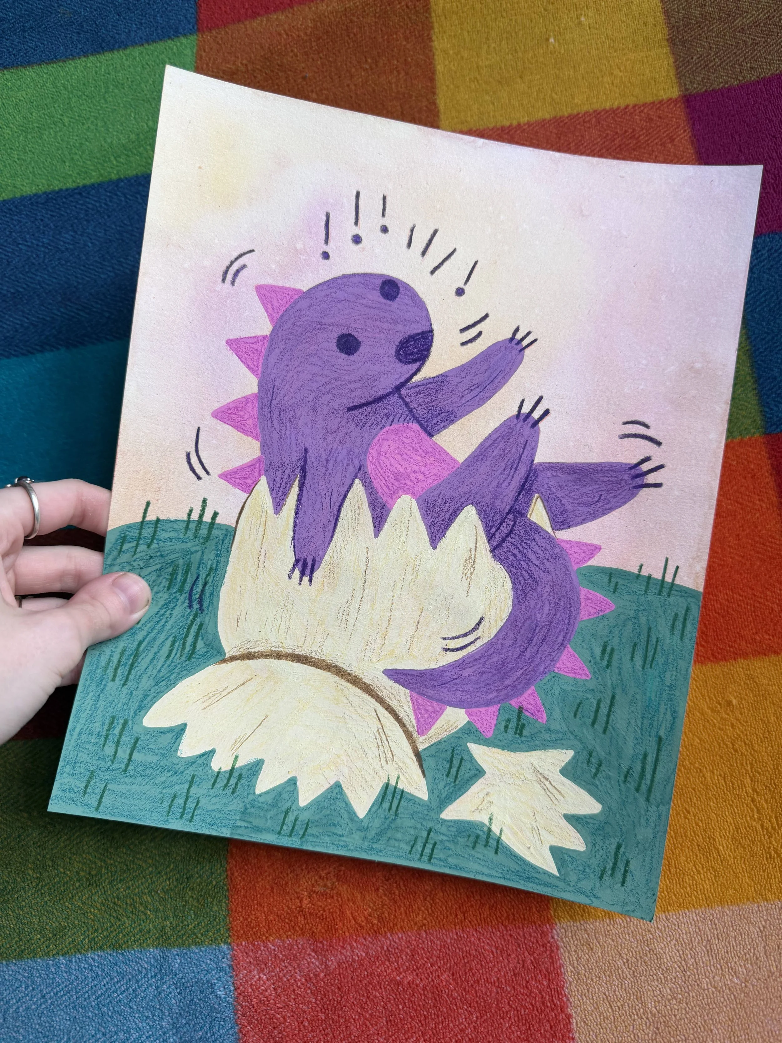 Dancing Dino Original Painting