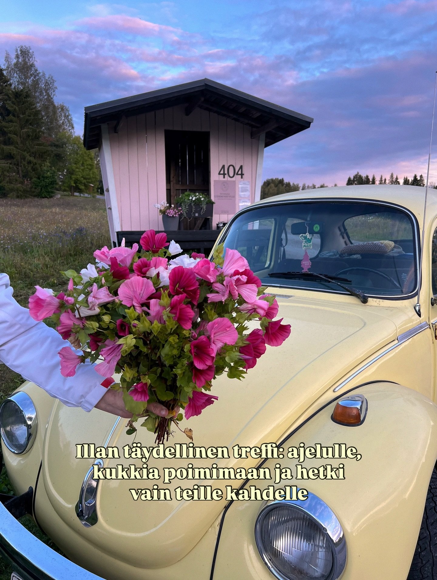 T&auml;m&auml; treffi-idea on edullinen, kaunis ja j&auml;&auml; varmasti mieleen: ilta-ajo + kukkakimppu 💐🧡🚘

Niittykukkien poimintaa joka p&auml;iv&auml; milloin vain (vaaleanpunaiselta maitolaiturilta l&ouml;yd&auml;t tarkemmat ohjeet poimintaa