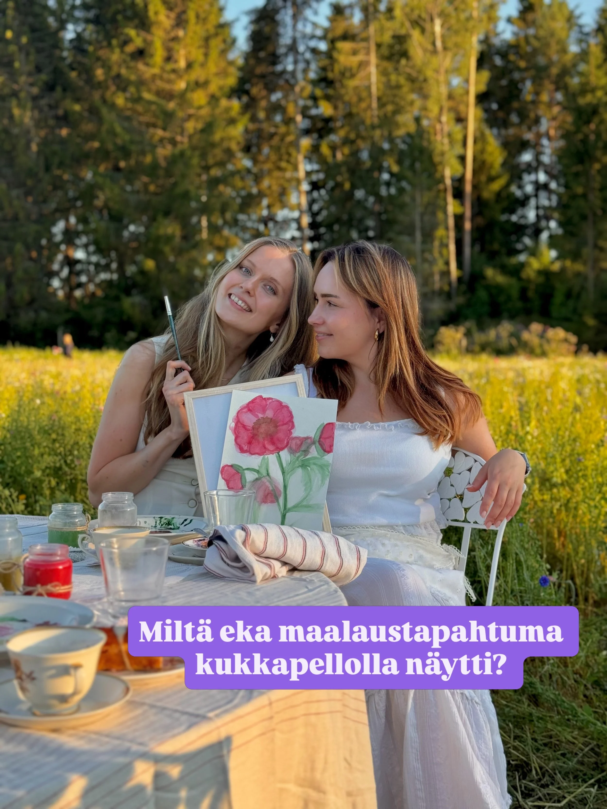 T&auml;llaista tapahtumaa ei oltu aikaisemmin maaseudulla n&auml;hty, ja siksi haluttiin luoda jotain v&auml;h&auml;n erilaista 🫢 Tulevana keskiviikkona 5.8. klo 18-21 maalataan viel&auml; kerran, ja viimeisi&auml; paikkoja vied&auml;&auml;n 🥹 @nin
