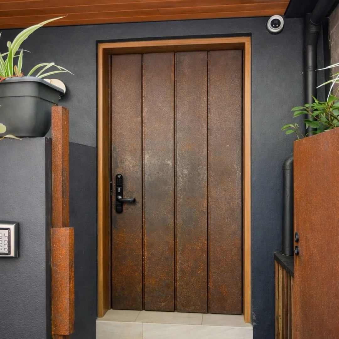 A Corten steel front door from our Architectural Series.
Bold, expressive, and built to stand apart.
The first of many to come.  #cortensteel #frontdoor #designerdoor #steeldoor