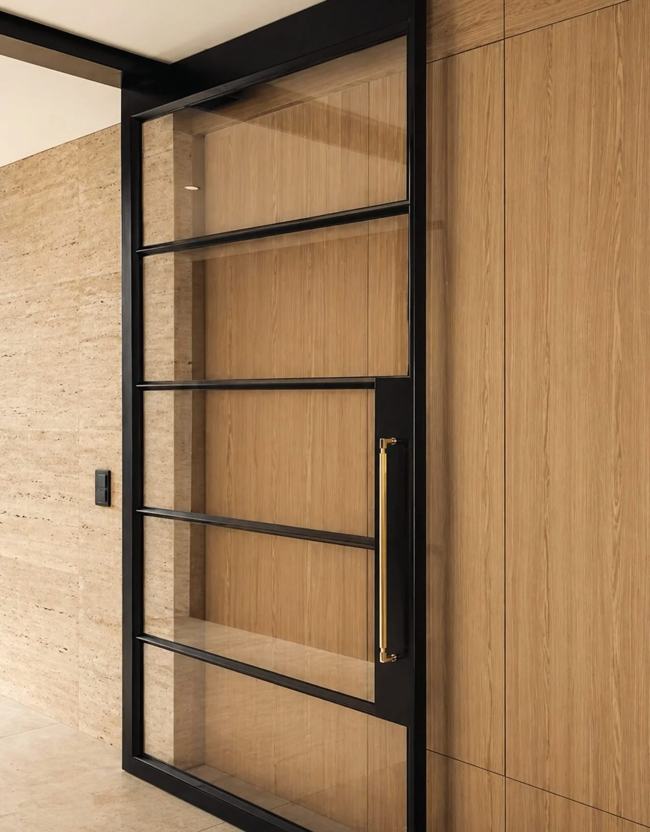 A Simple way to separate space. 

#steeldoor #pivotdoor #fritsjurgens #interiordesign