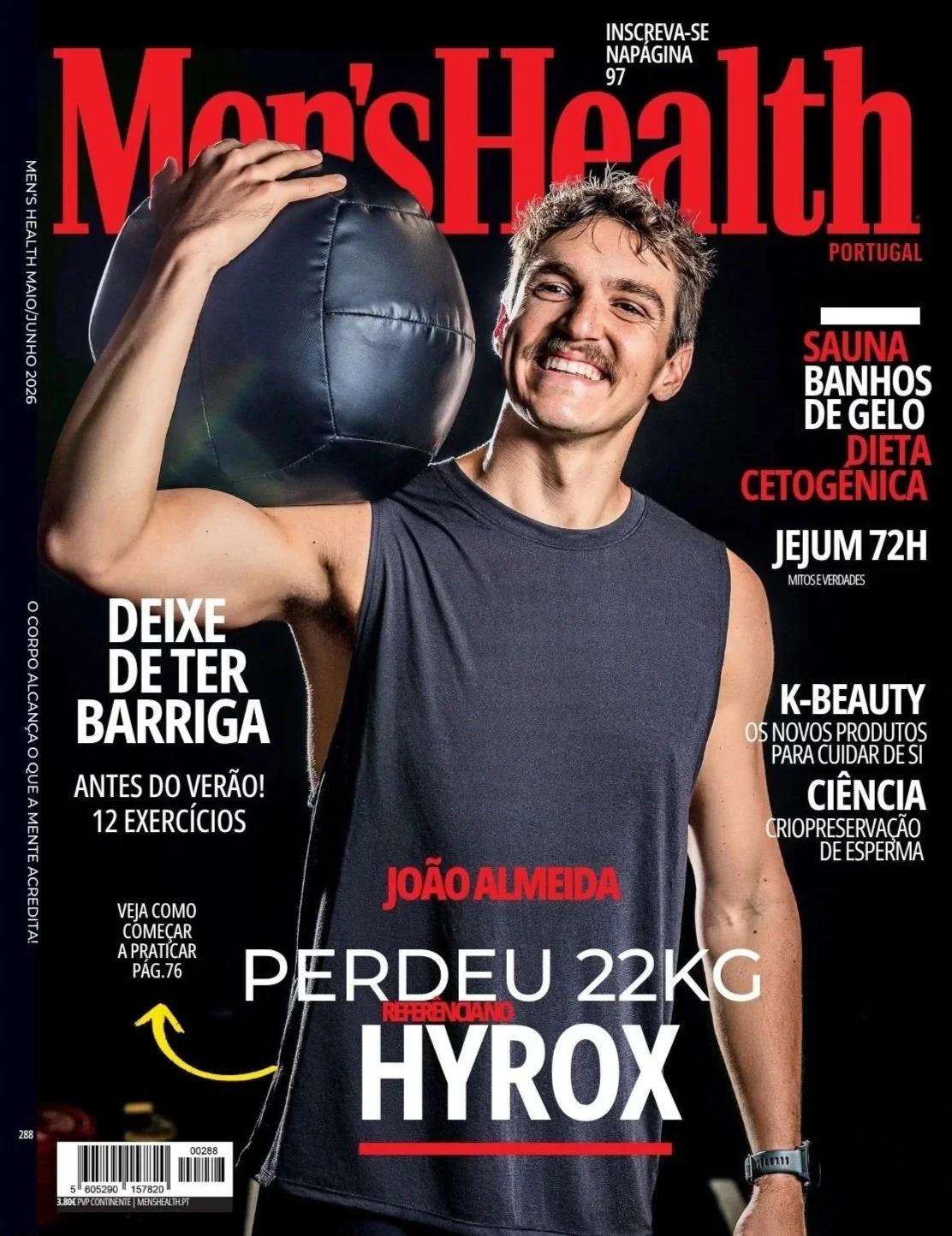 João Almeida na capa da Men’s Health Portugal