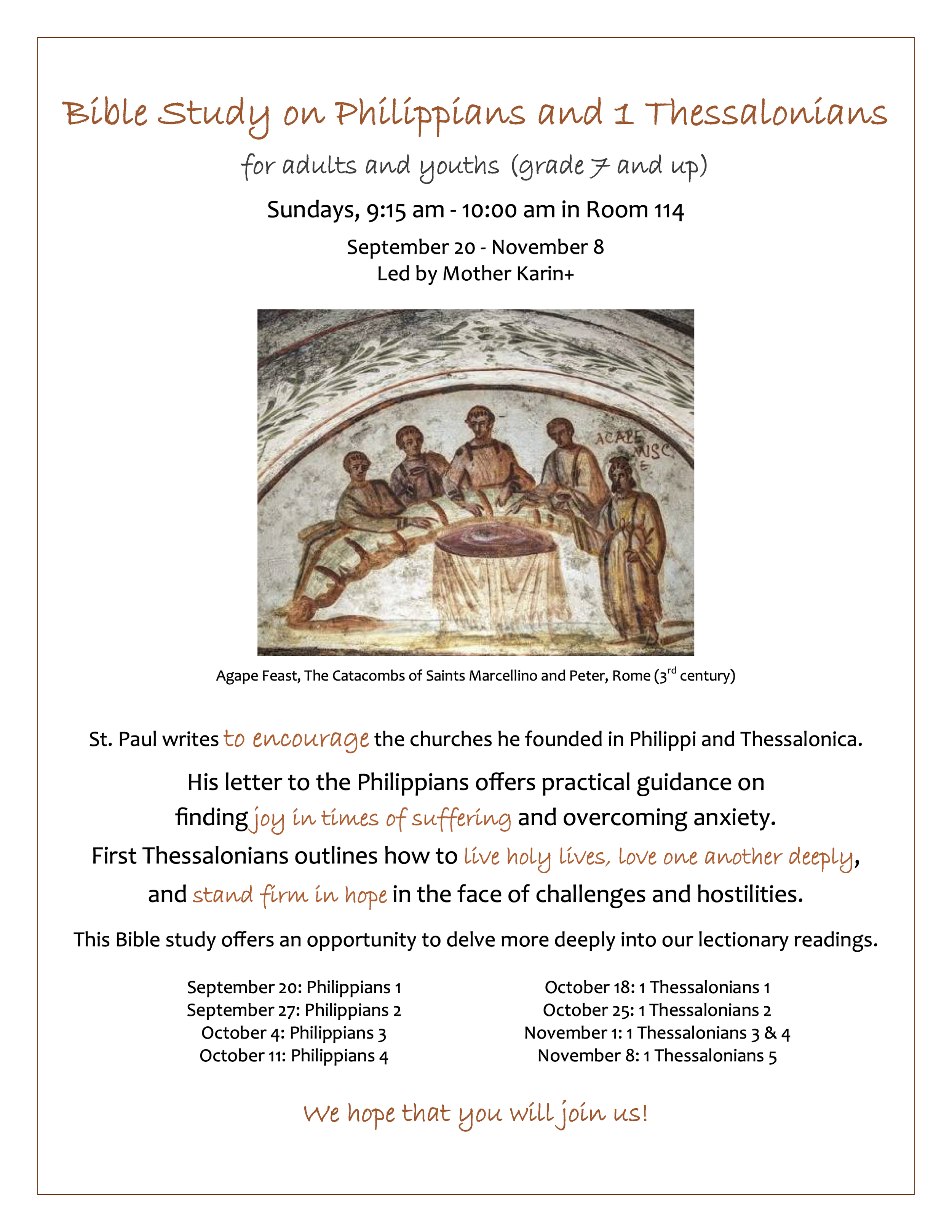 Bible Study: Philippians and 1 Thessalonians