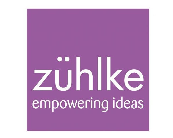 Zühlke logo with the slogan 'Empowering Ideas' on a purple background.