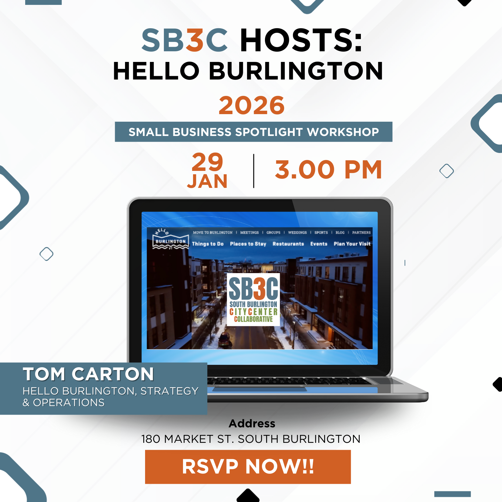 SB3C City Center Business Workshop: featuring Hello Burlington