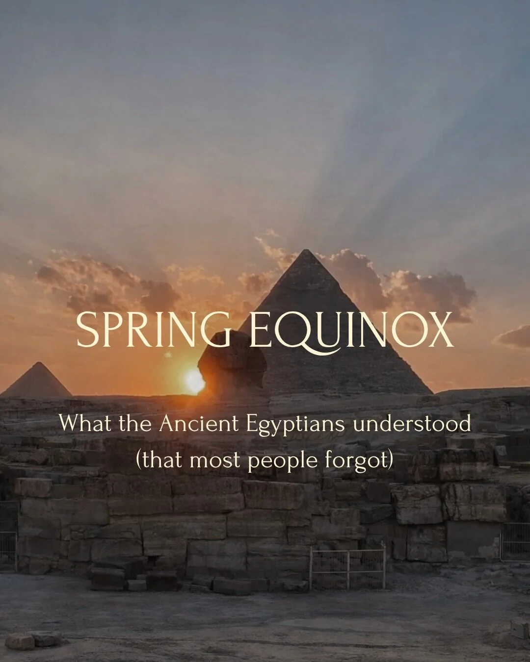 𓋹 Spring Equinox and the ancient Egyptian wisdom

While most people see the Spring Equinox as just a date, the ancient Egyptians saw it as a moment of alignment that should mirror their inner balance as well. 

They saw it as an important cosmic mom