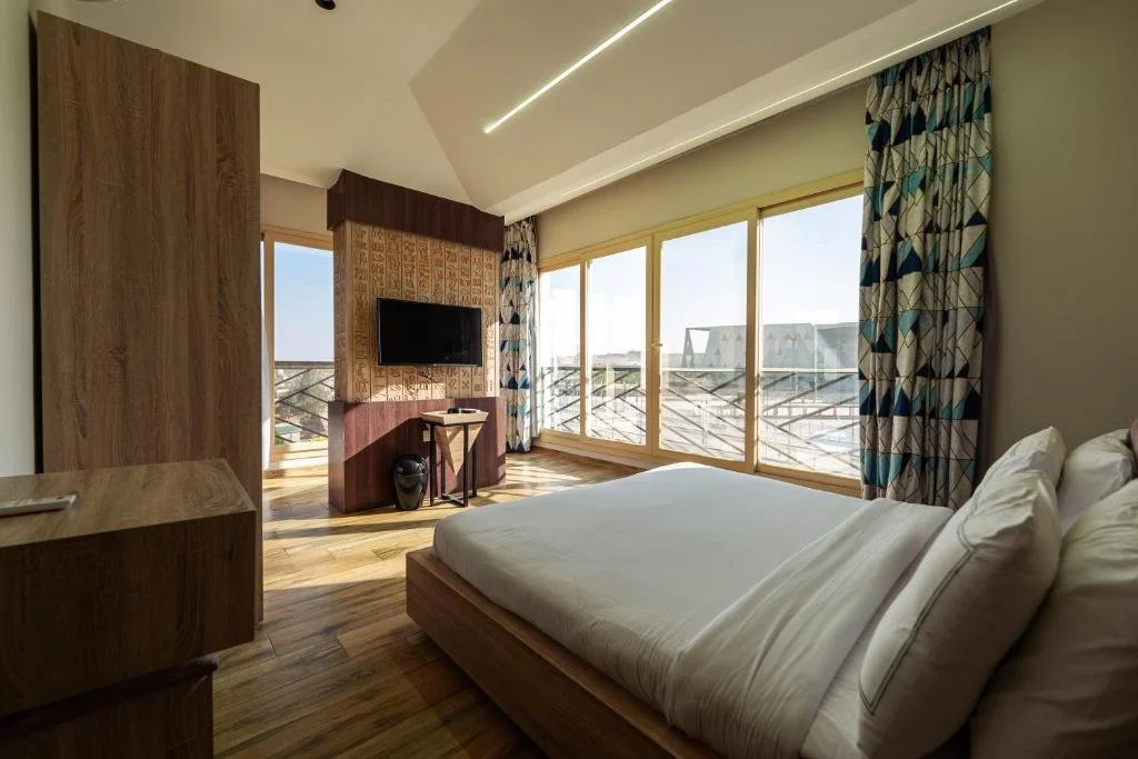 Room view from the Royal Grand Pyramid Inn in Cairo