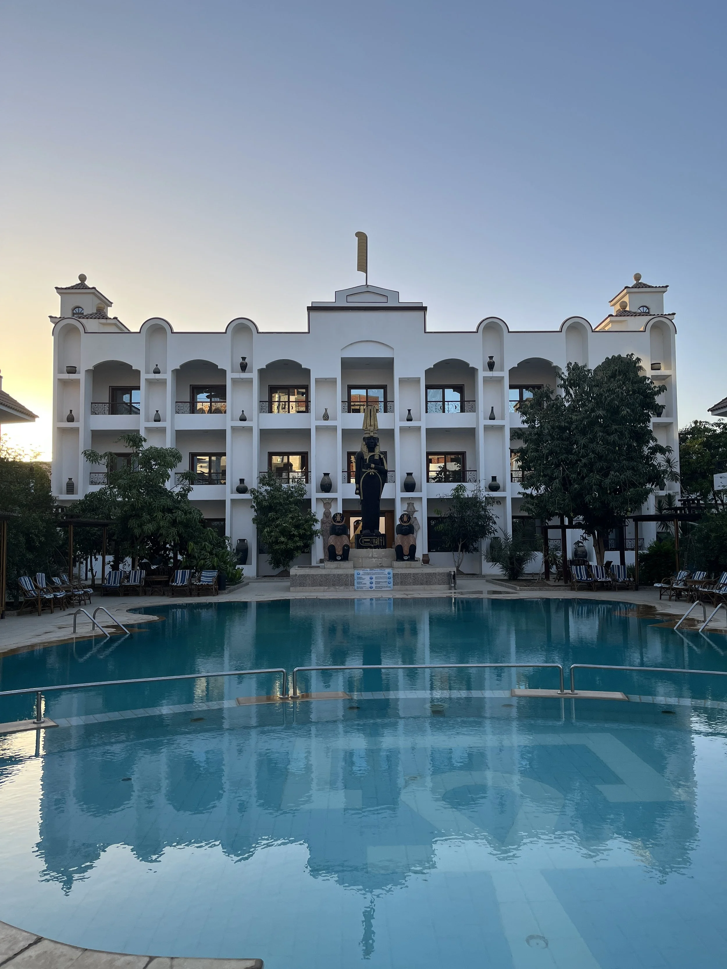 House of Life at Abydos courtyard at sunset