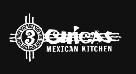 Logo for 3 Chicas Mexican Kitchen with the number 3 inside a circular decorative design, the name '3 Chicas' in bold letters, and 'Mexican Kitchen' underneath.
