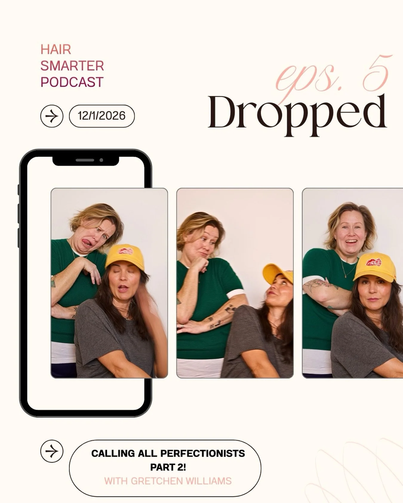 Back by popular demand&hellip;. Therapist, @fullheartrising GRETCHEN WILLIAMS! Check out part two for career changing advice. Find us on Apple, Spotify or YouTube&hellip; @hairsmarterpodcast