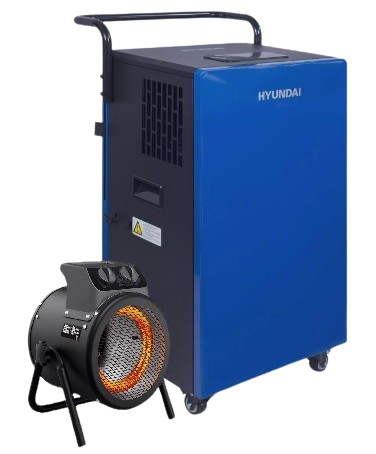 Combi Deal - Bouwdroger huren met verwarming