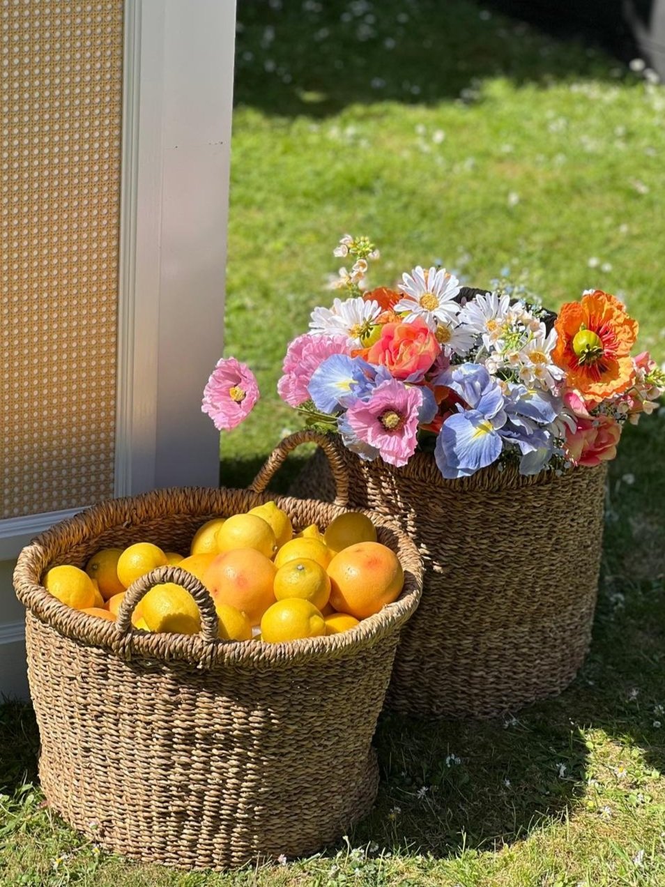 Paniers en osier à louer pour évènement, panier à fleurs. Location de décoration pour évènement, mariage et anniversaire à Paris et Ile de France