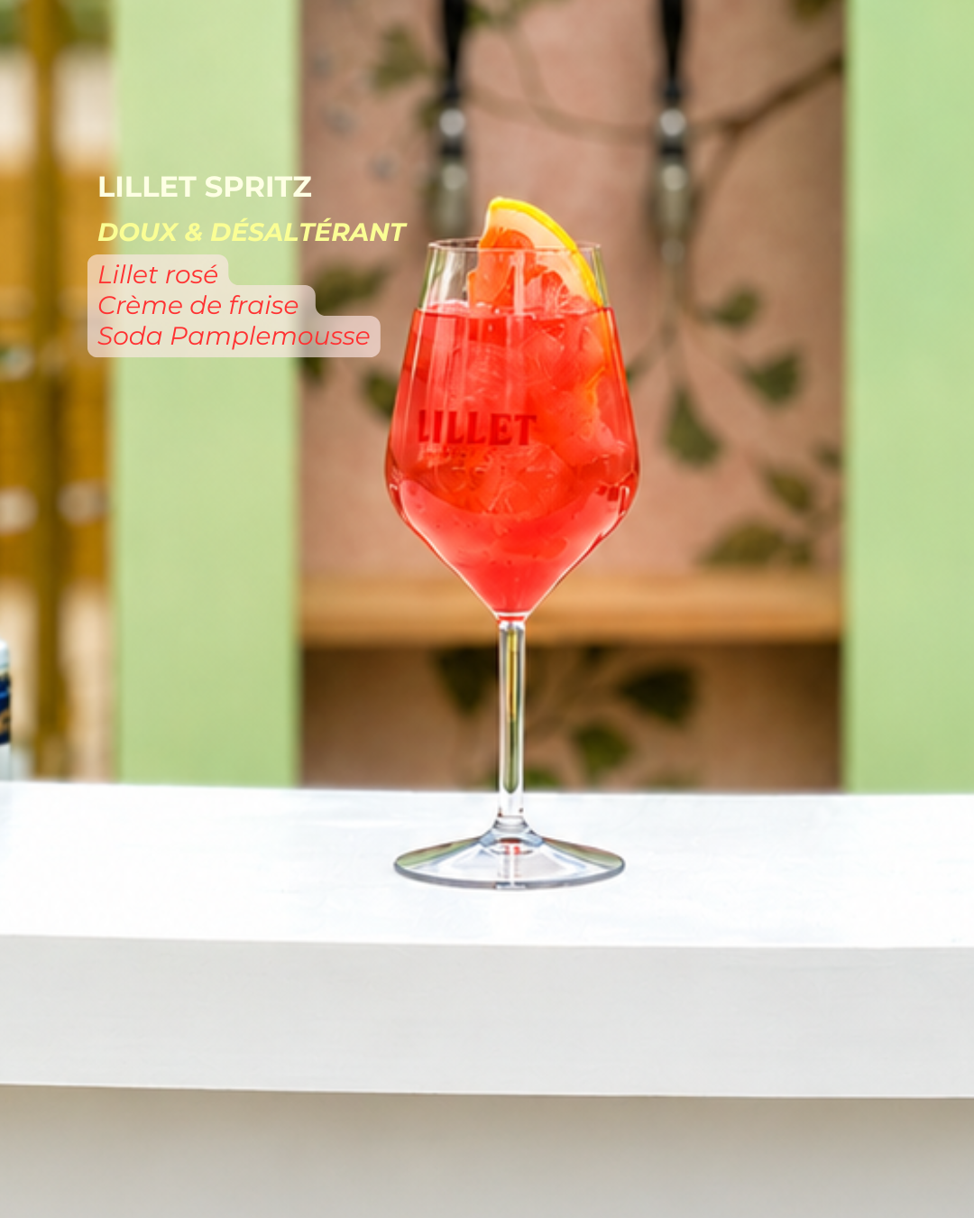 Lillet Spritz Fraise mariage Casa Limoncell fontaine à spritz