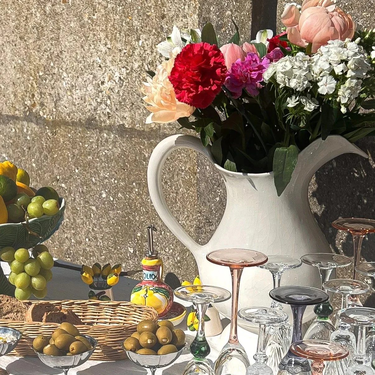 Pichet vintage blanc XXL 1900