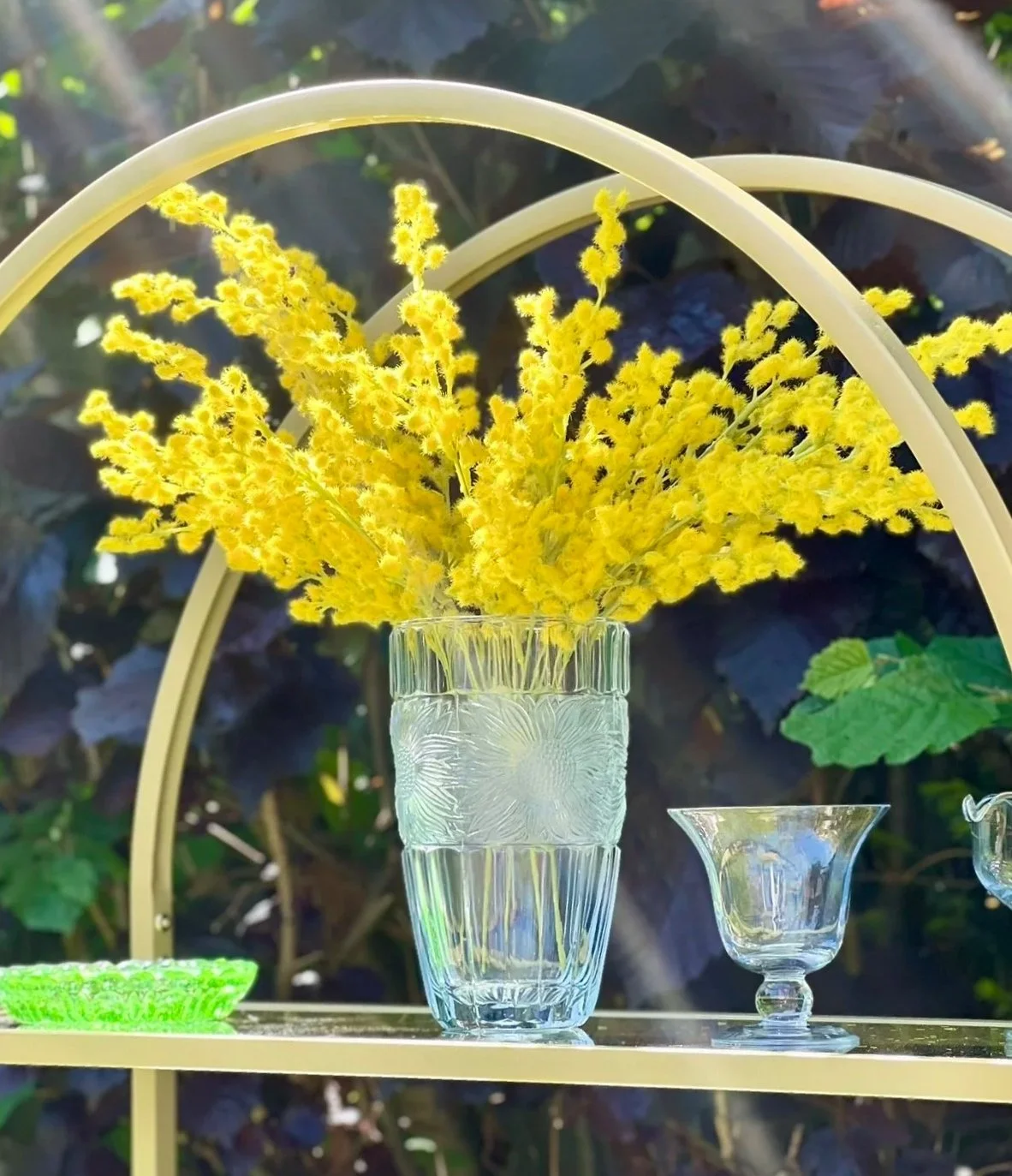 Vase tournesol transparent