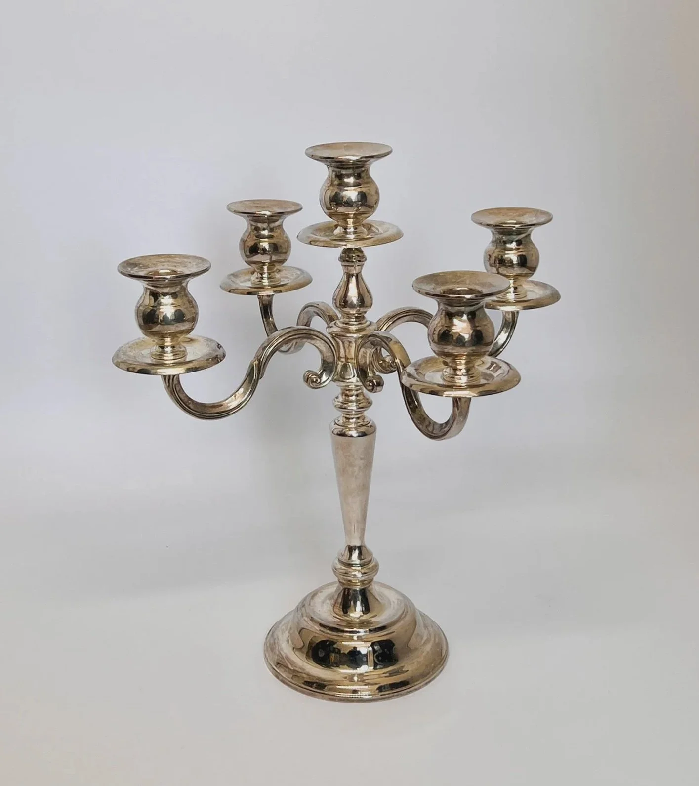 Chandelier argenté - 5 têtes