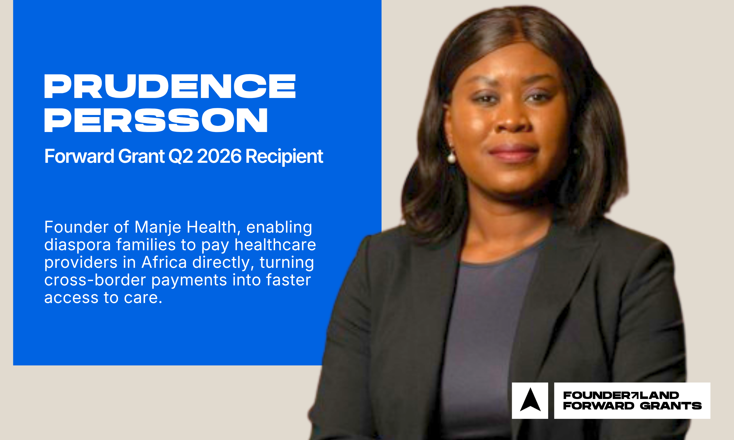 Founderland Awards Q2 2026 Forward Grant to Manje Health