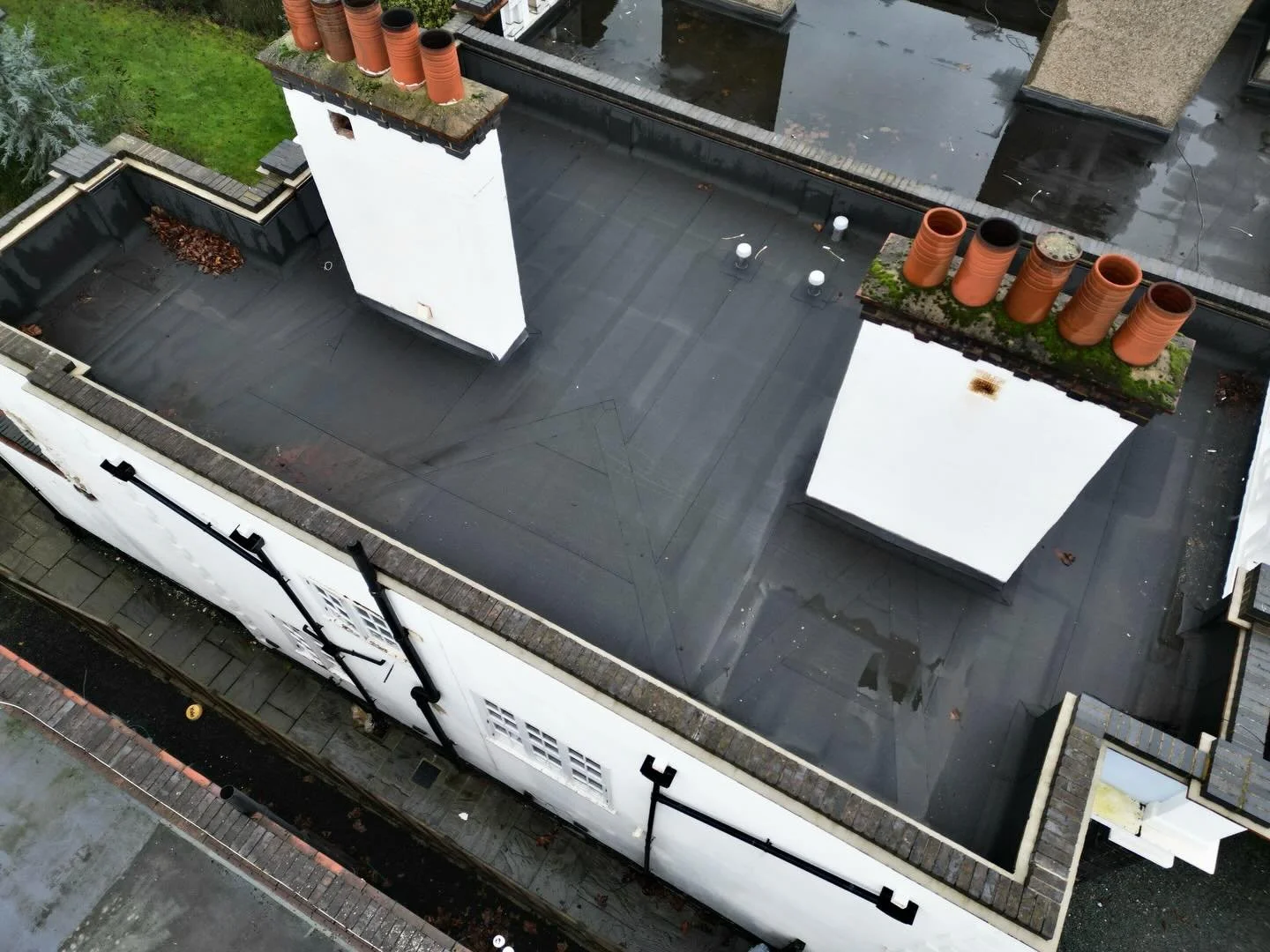 Flat Roof Refurbishment Completed 

This project was completed using a Sika flame-free, fully adhered roofing system with a tapered insulation scheme.

Works included:
&bull; Tapered insulation designed to create positive falls
&bull; Valleys formed 