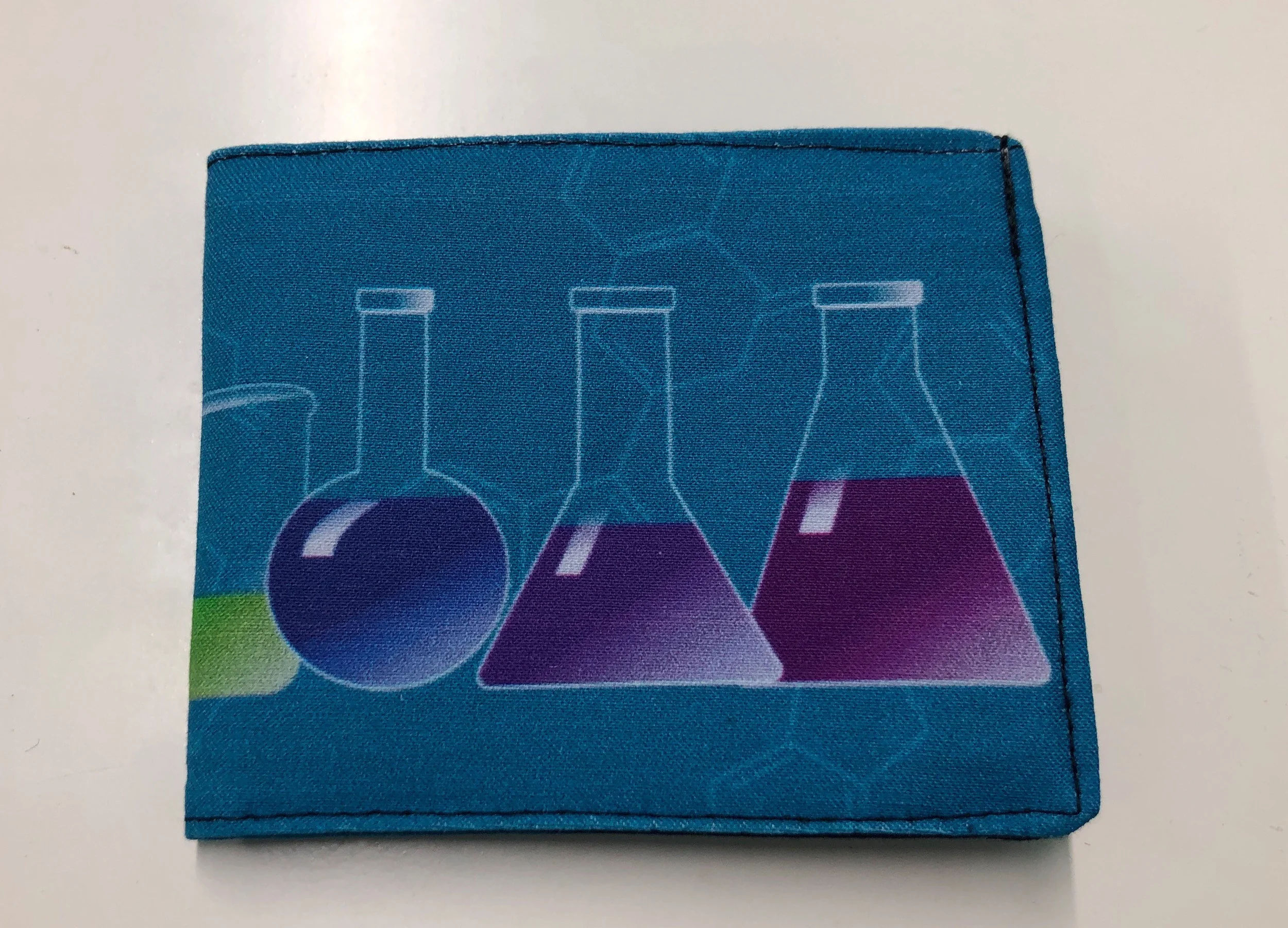 Blue Rainbow Beakers Science Wallet