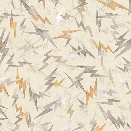 QT Fabrics | Morris Creative | Sewbots | Lightning - Cream