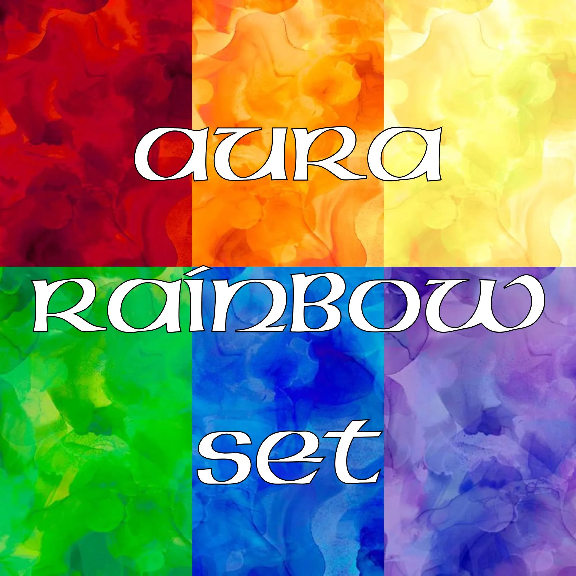 RAINBOW PRECUT - Aura - Watercolor Blender - 6 yards total