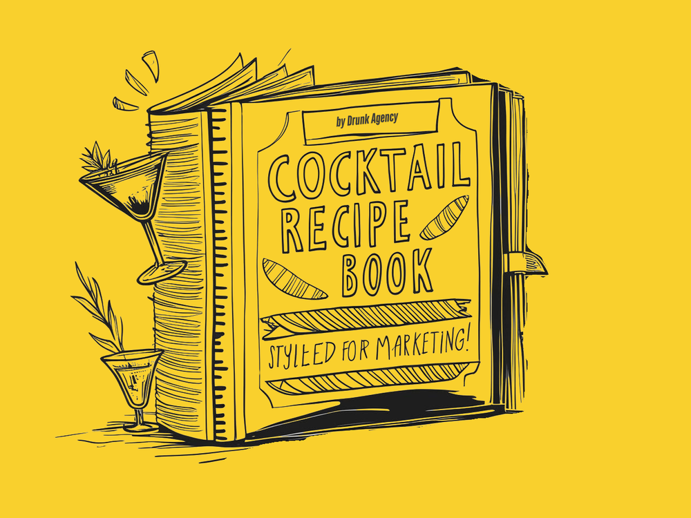 Cocktail Recipe Book by Drunk Agency — ilustrația originală