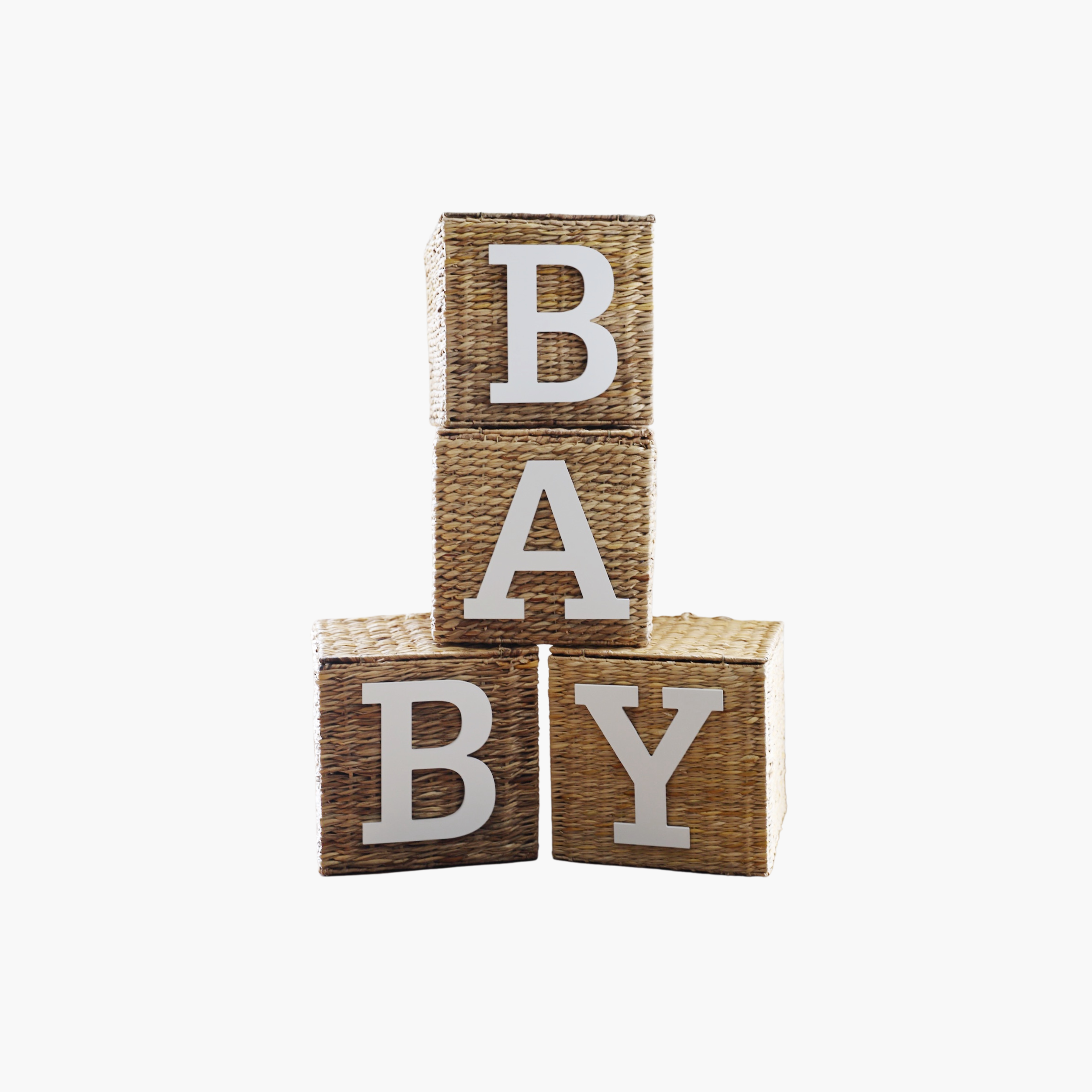 baby wicker boxes decor for baby shower