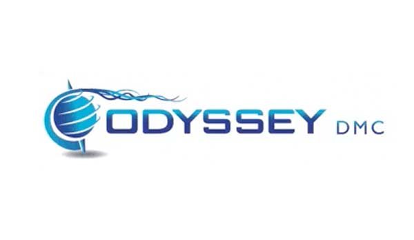 Odyssey DMC logo with stylized globe and text