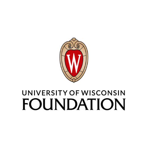 University of Wisconsin Foundation logo featuring a stylized "W" in red and gold shield.