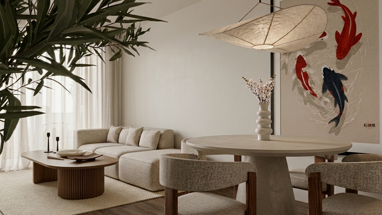 Salón interiorismo Málaga diseñado por Sestra Home