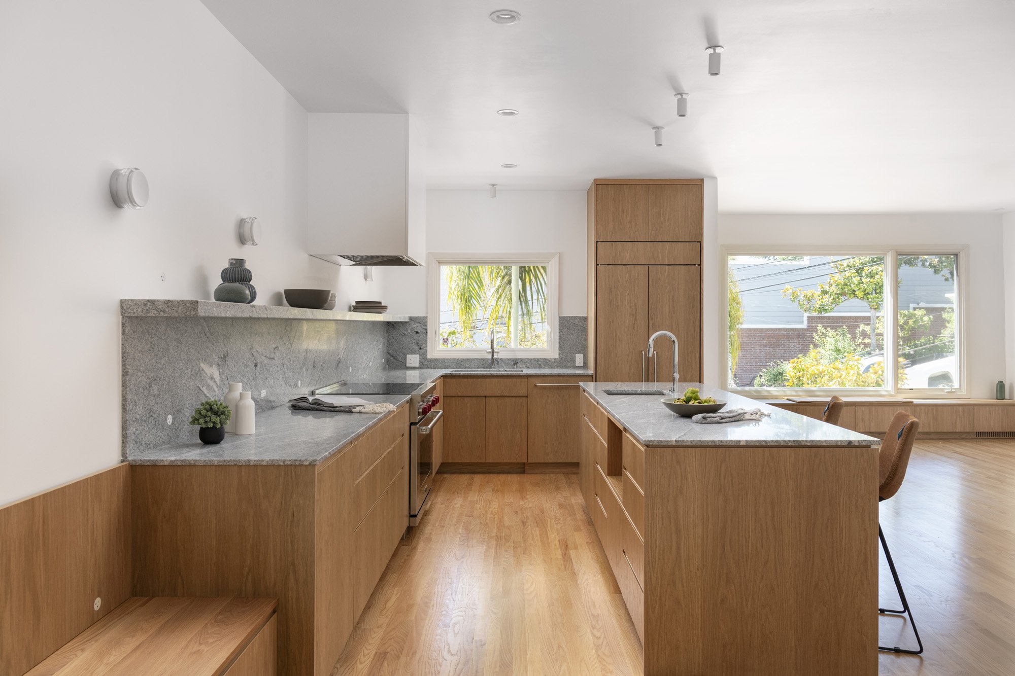A thoughtfully renovated kitchen designed to make the most of natural light, creating a bright, open space with clean finishes, functional details, and quality craftsmanship throughout.