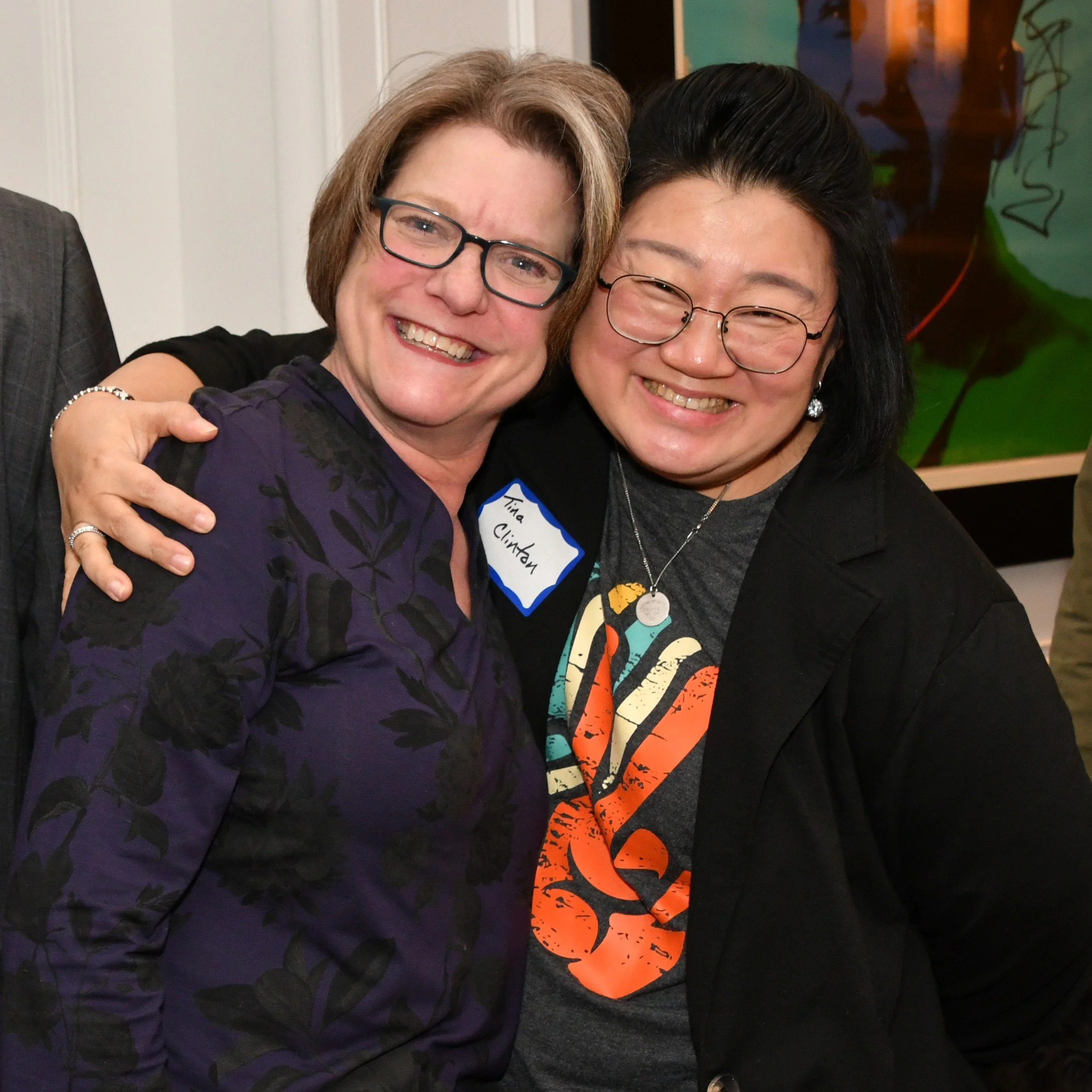 Stephanie Hudson with Justice Tina Clinton.